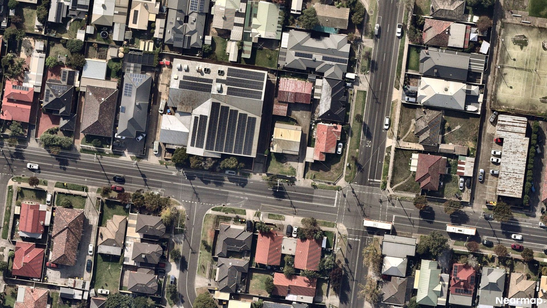 Vertical aerial view