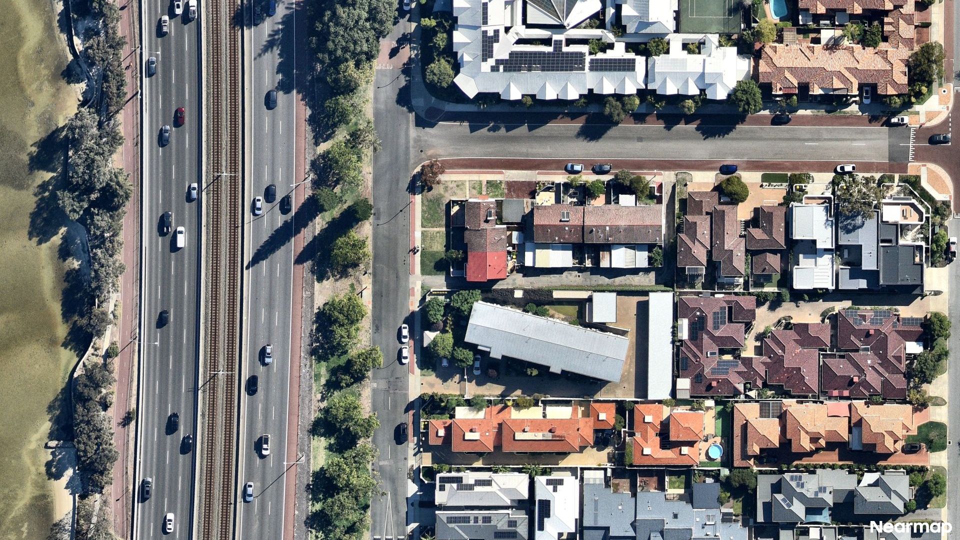 Vertical aerial view
