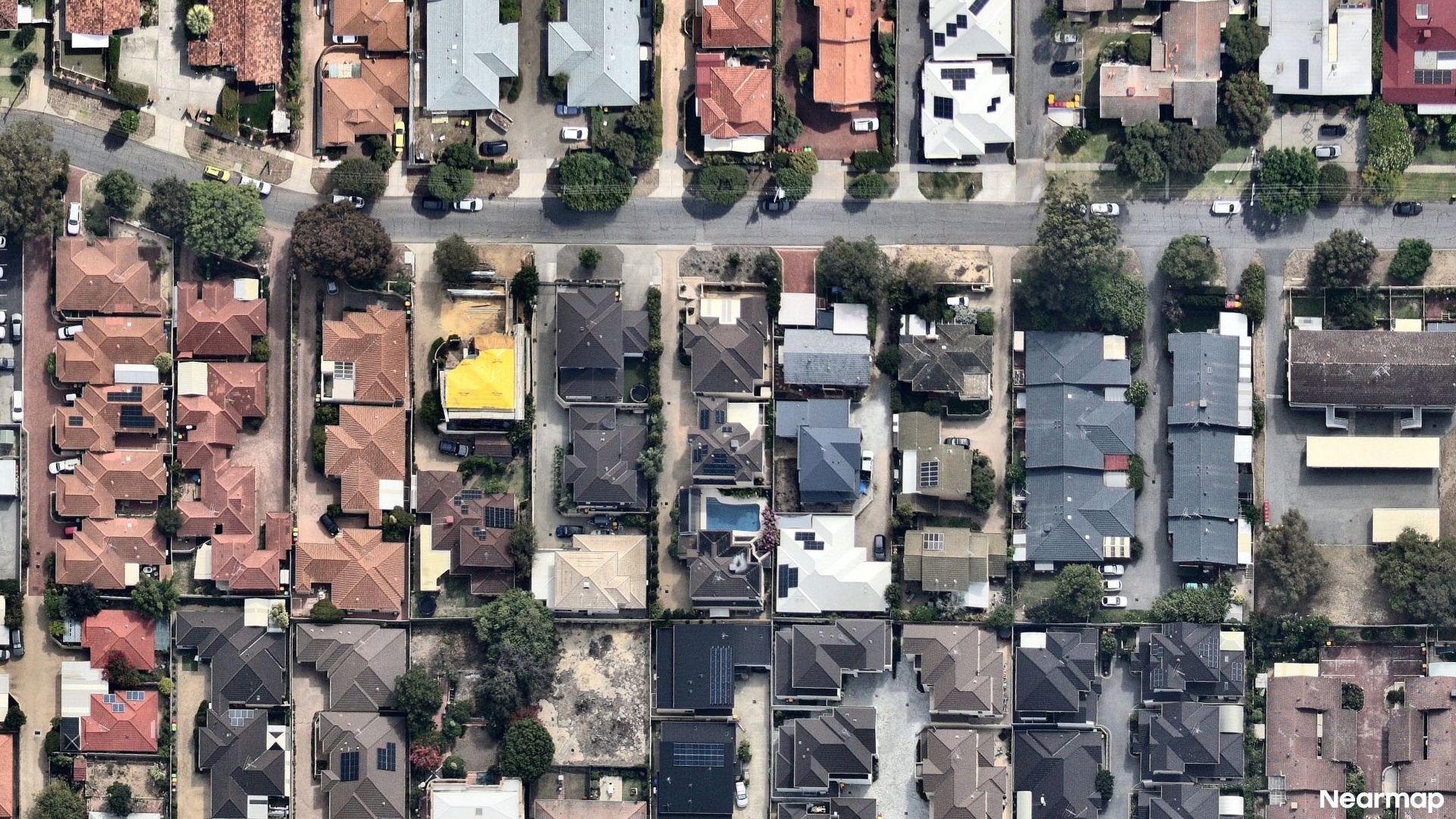 Vertical aerial view