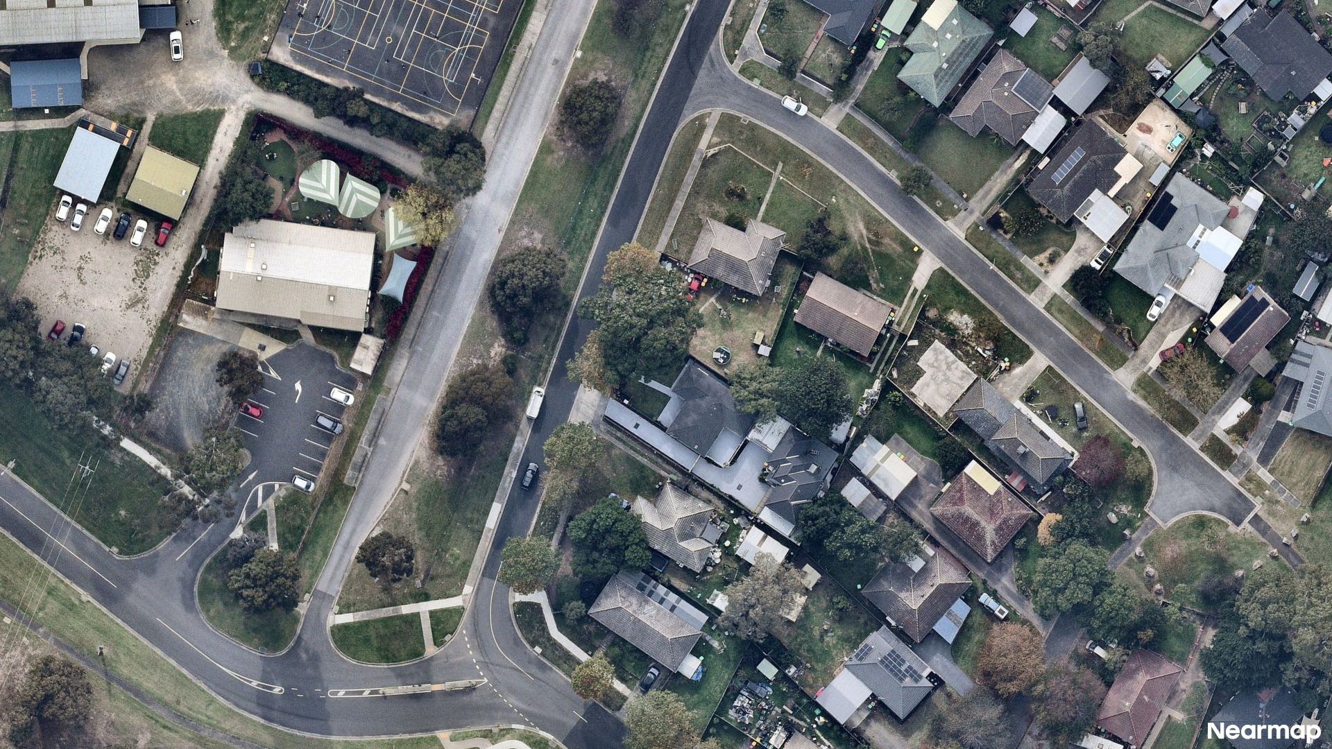 Vertical aerial view