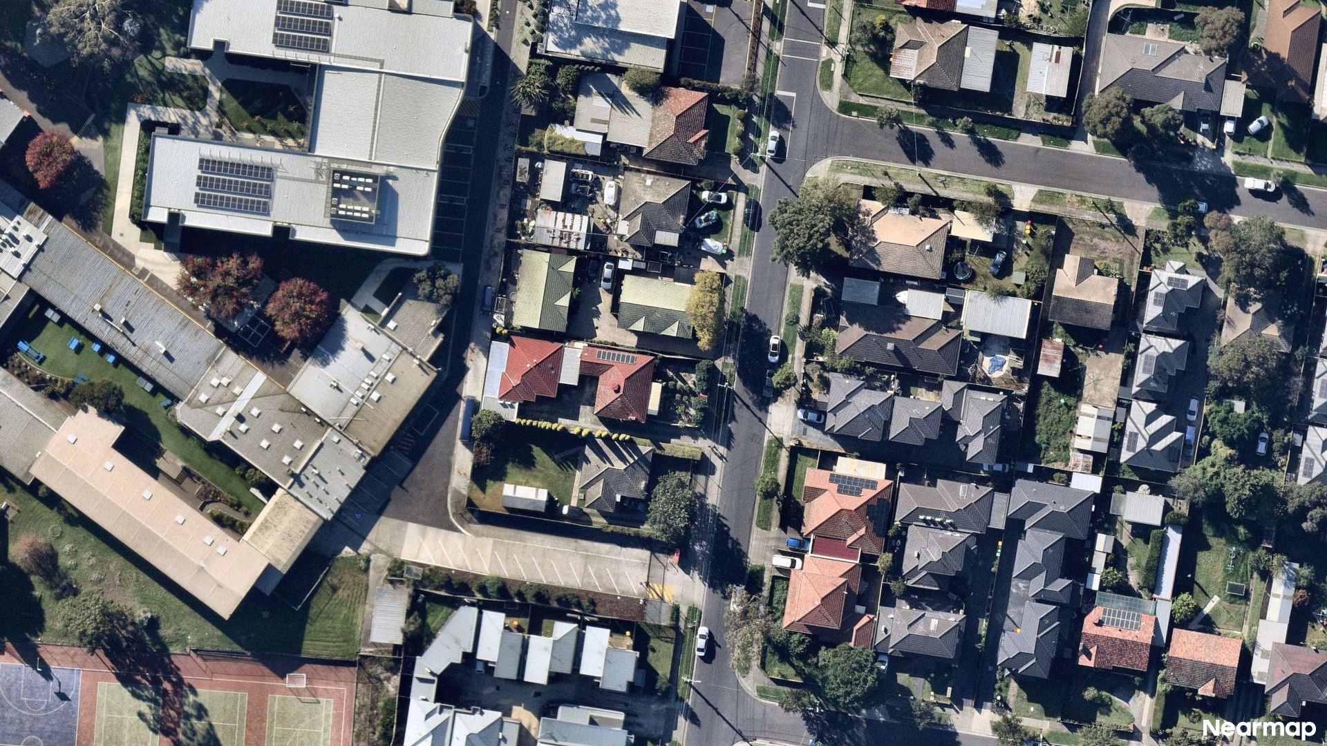 Vertical aerial view