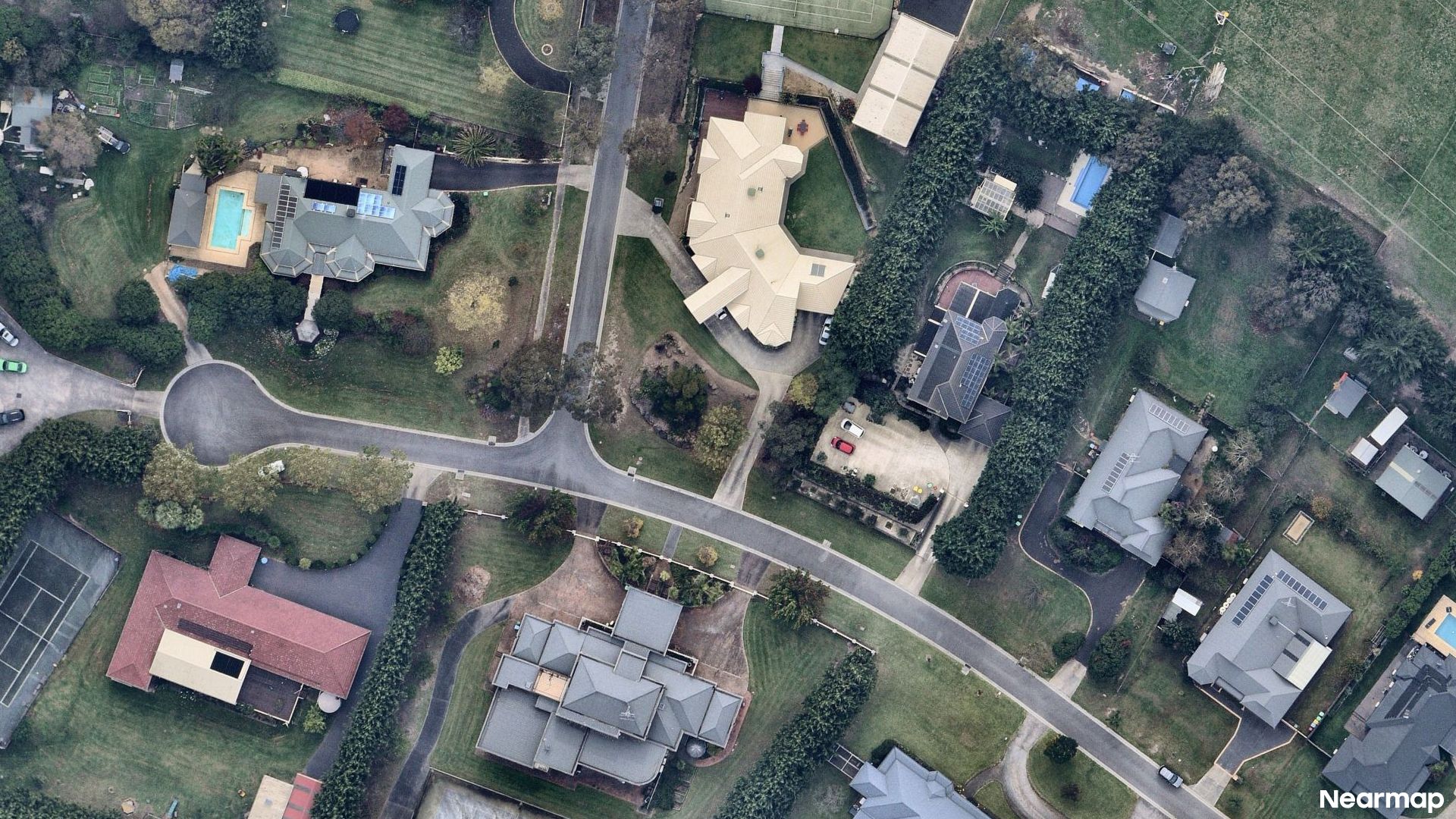 Vertical aerial view