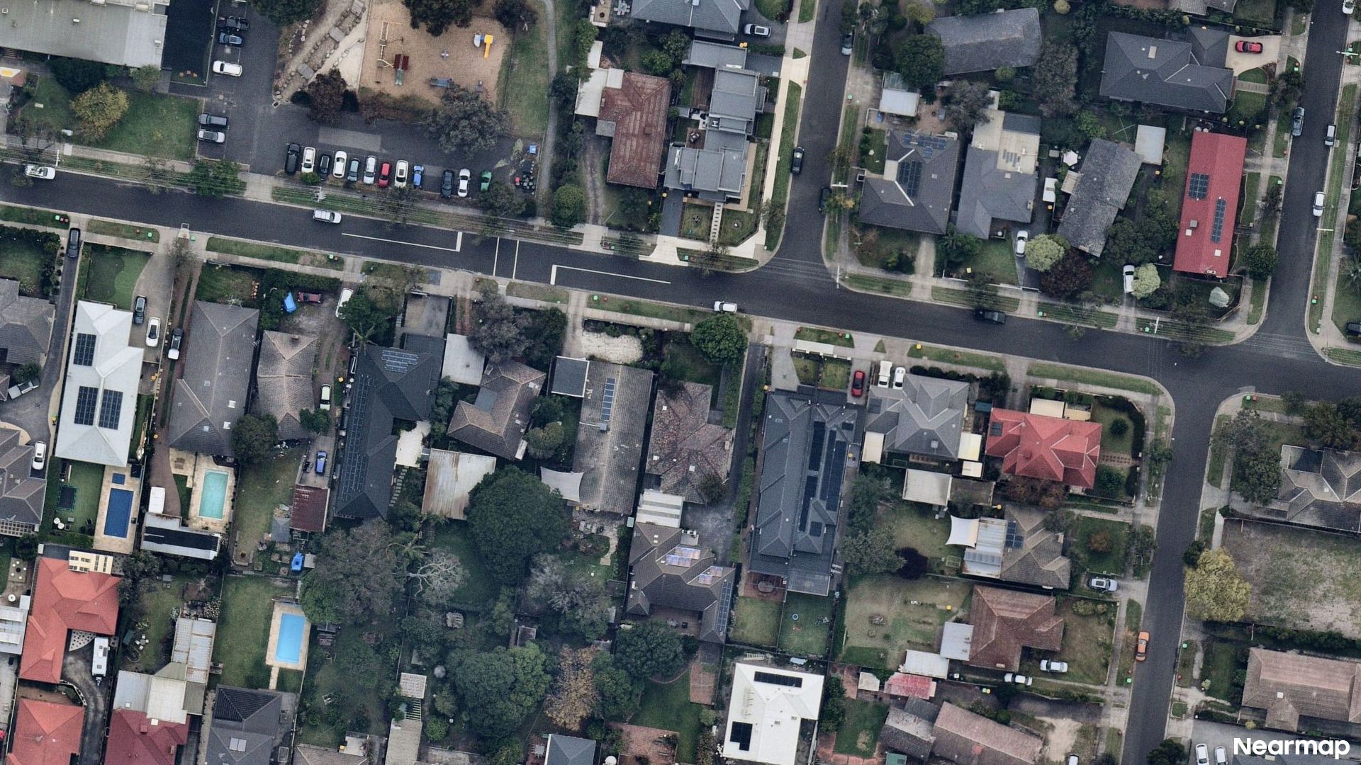 Vertical aerial view