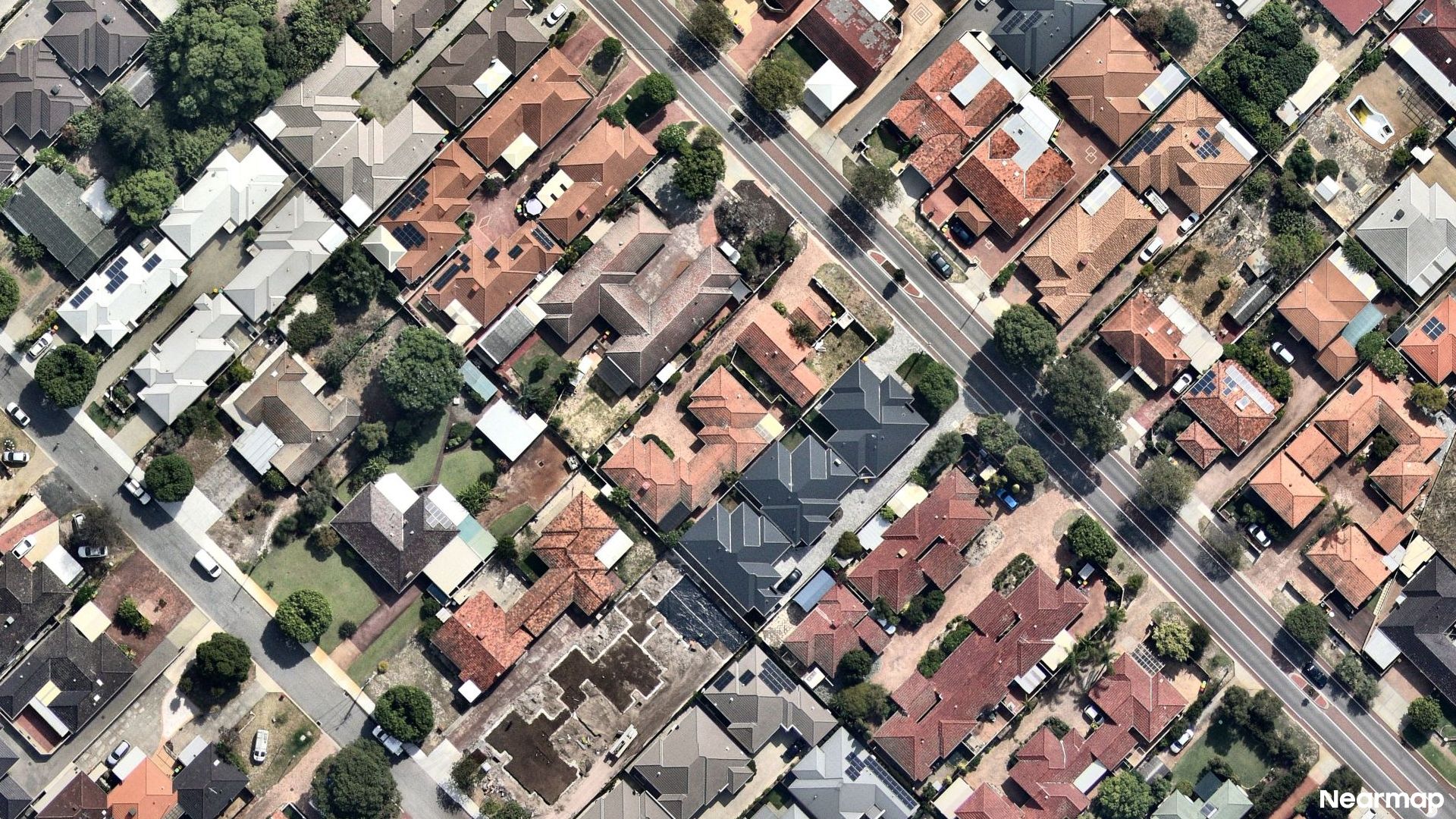 Vertical aerial view