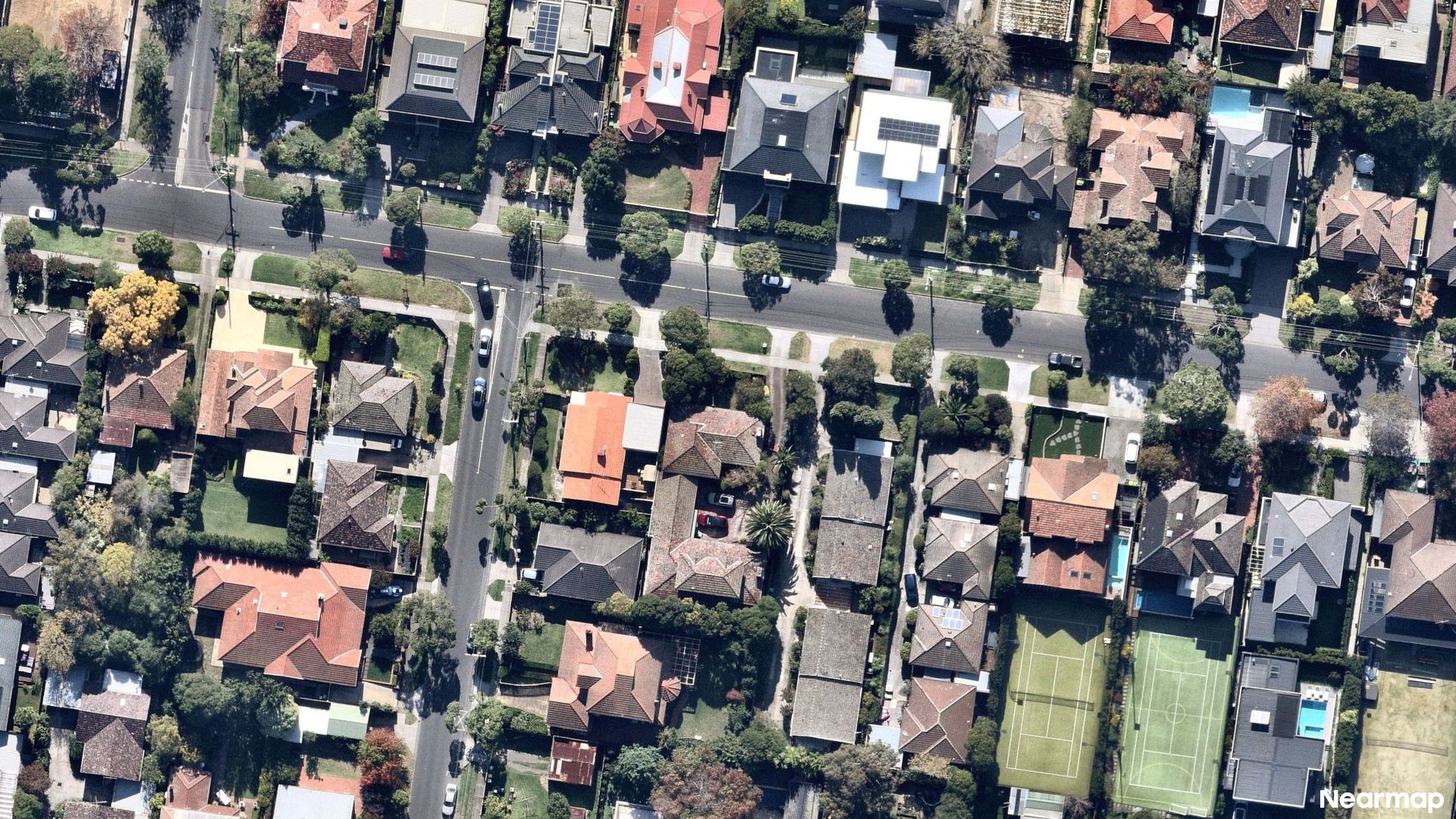 Vertical aerial view