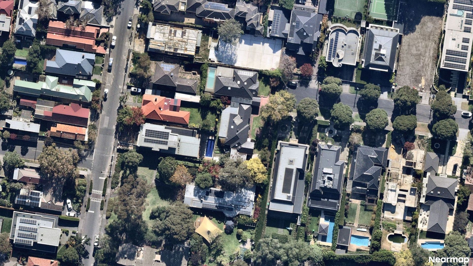 Vertical aerial view