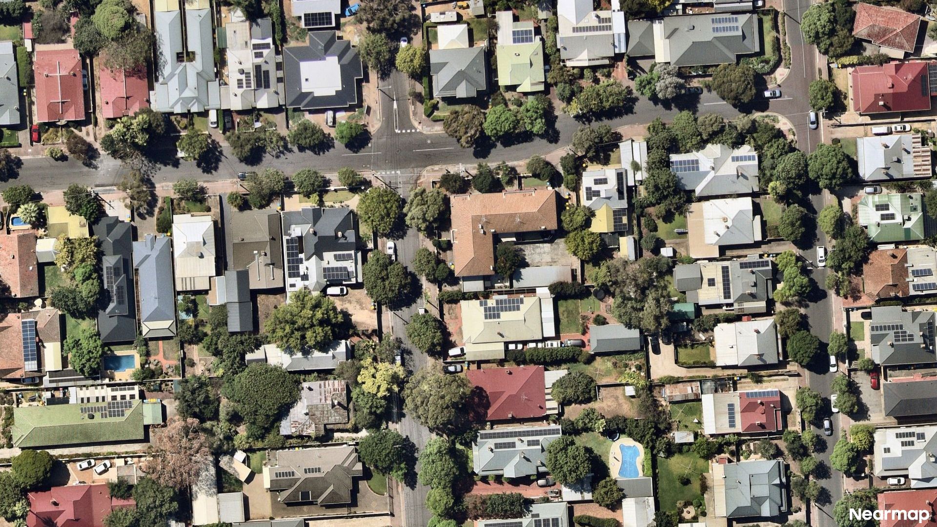 Vertical aerial view