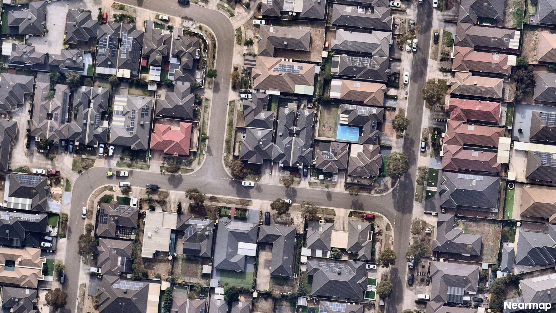 Vertical aerial view