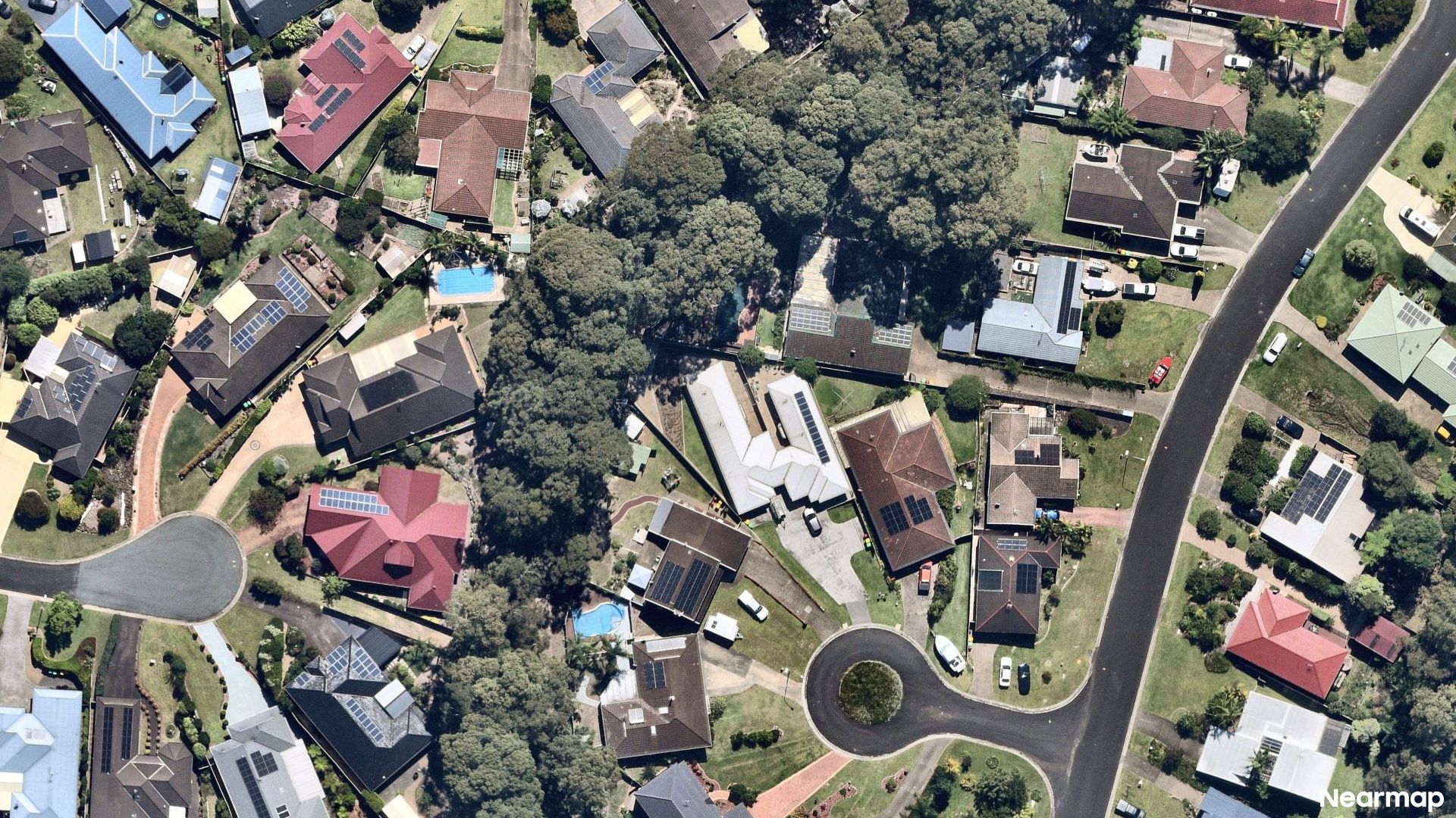 Vertical aerial view