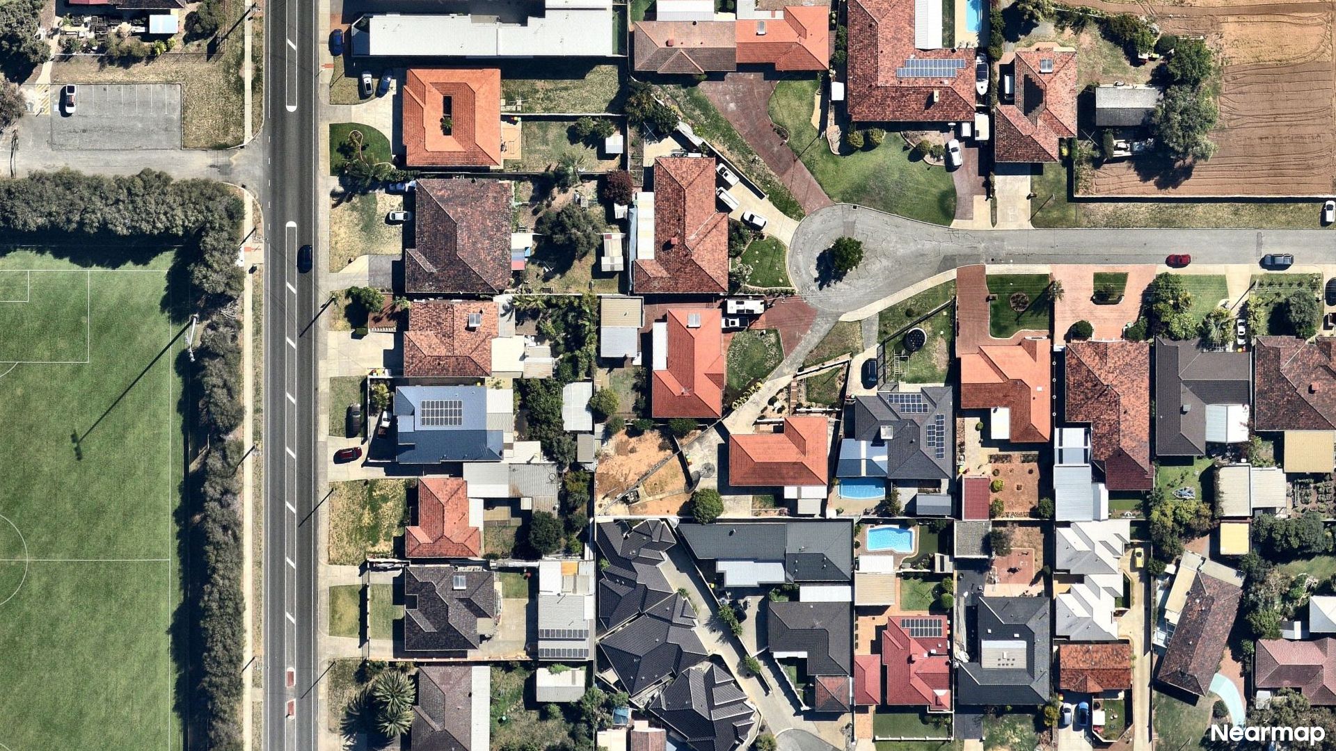 Vertical aerial view