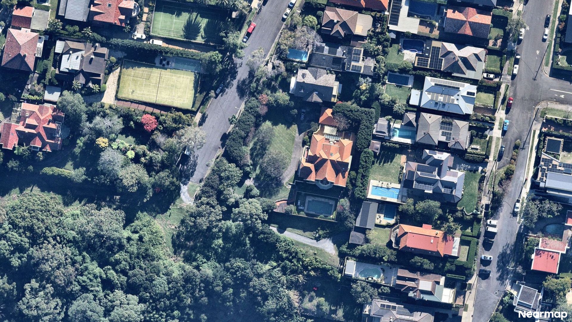 Vertical aerial view