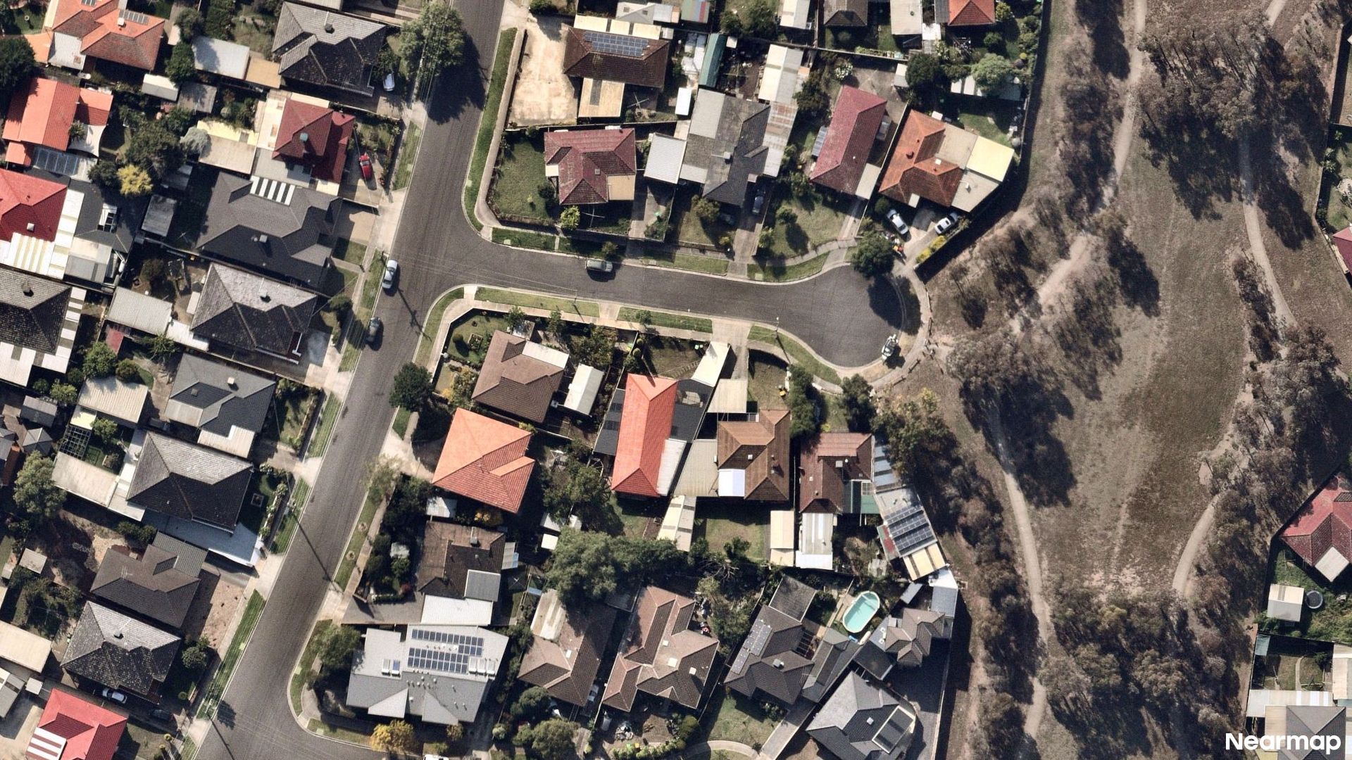 Vertical aerial view