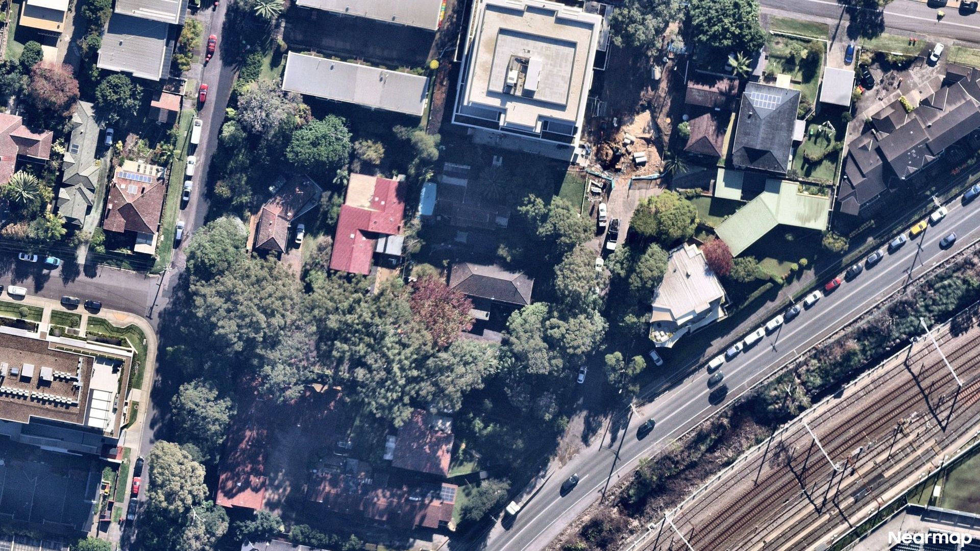 Vertical aerial view