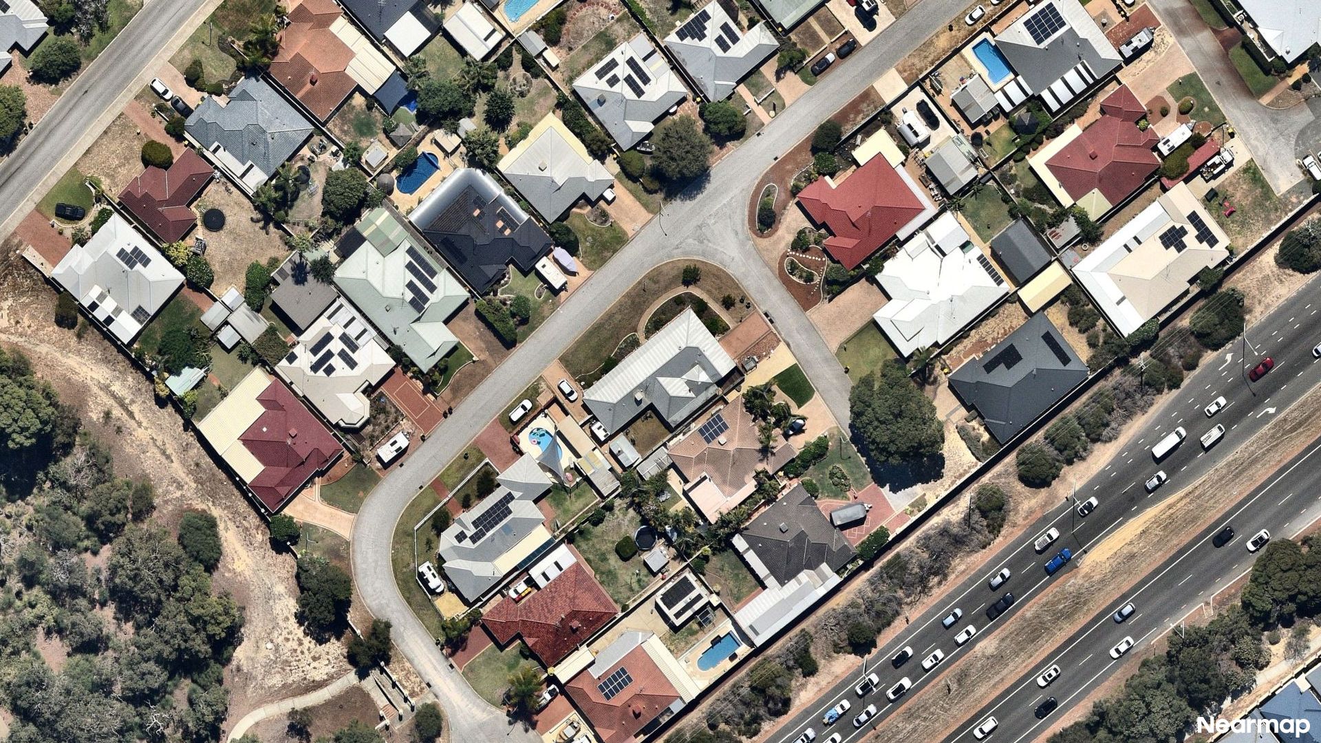 Vertical aerial view