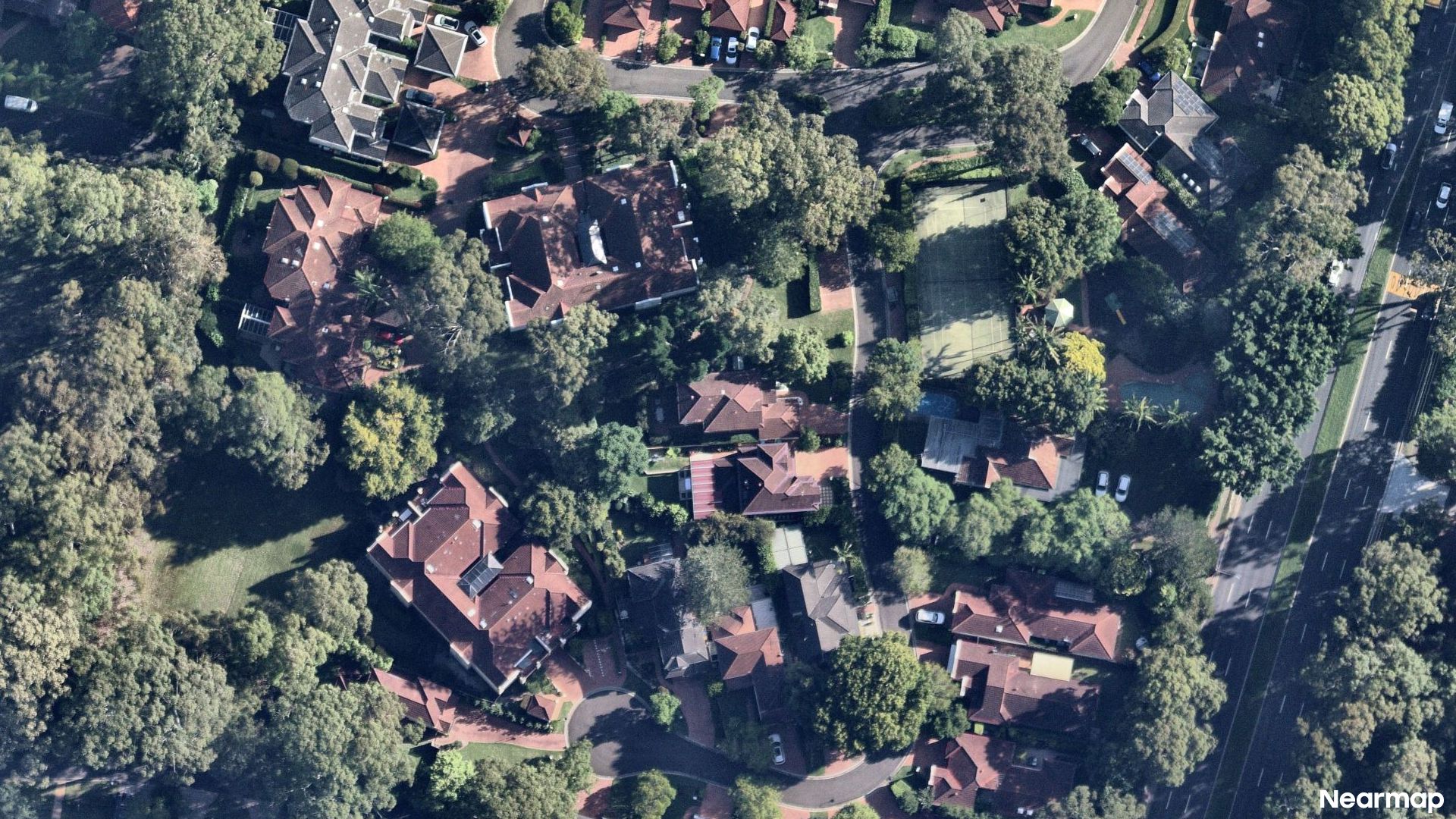Vertical aerial view