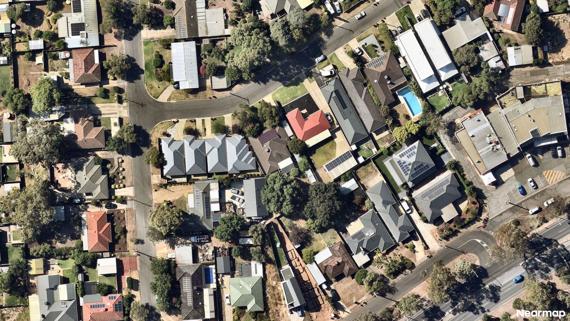 Vertical aerial view