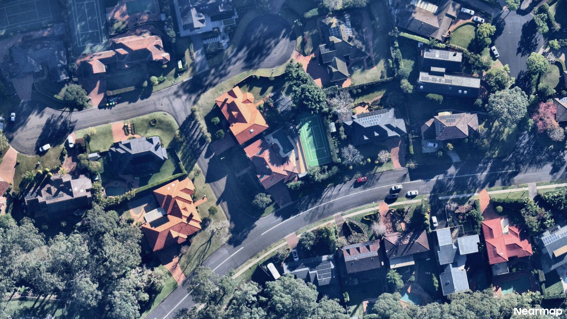 Vertical aerial view