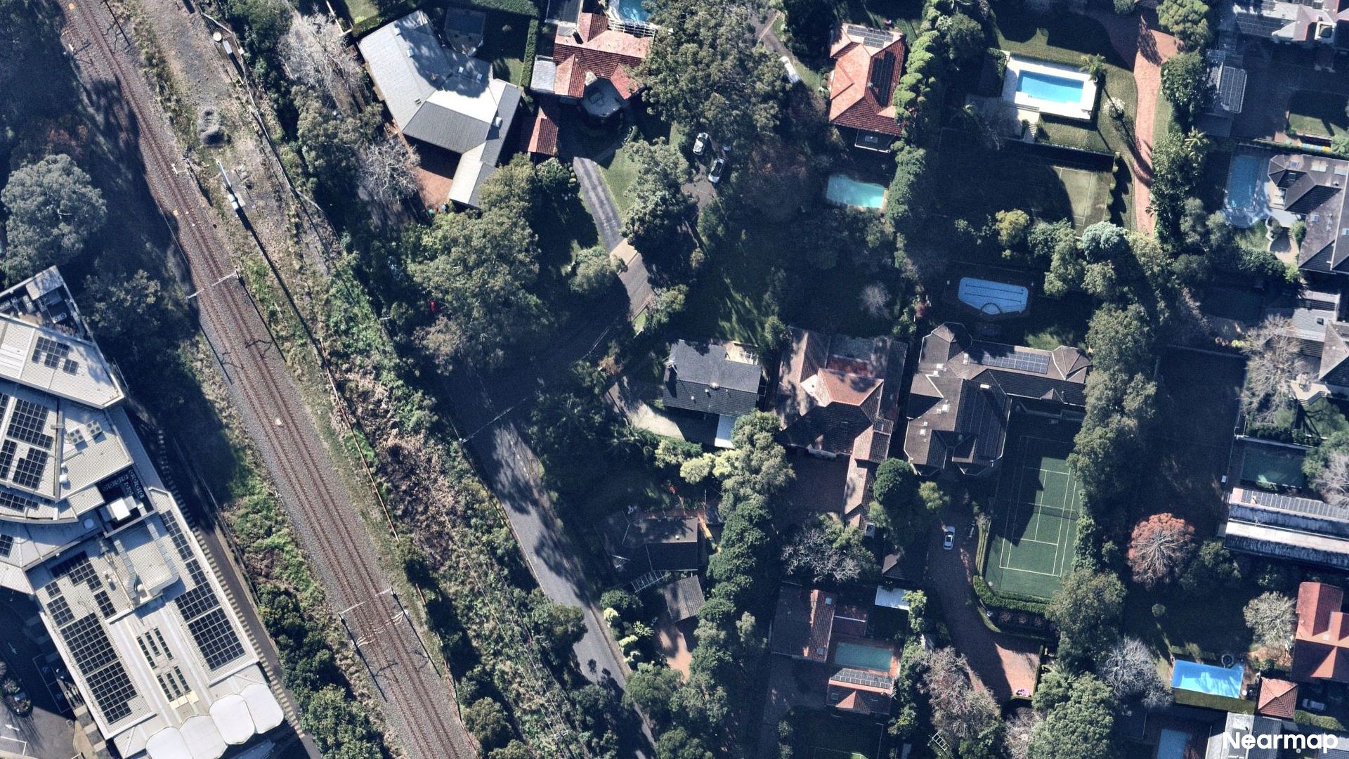 Vertical aerial view