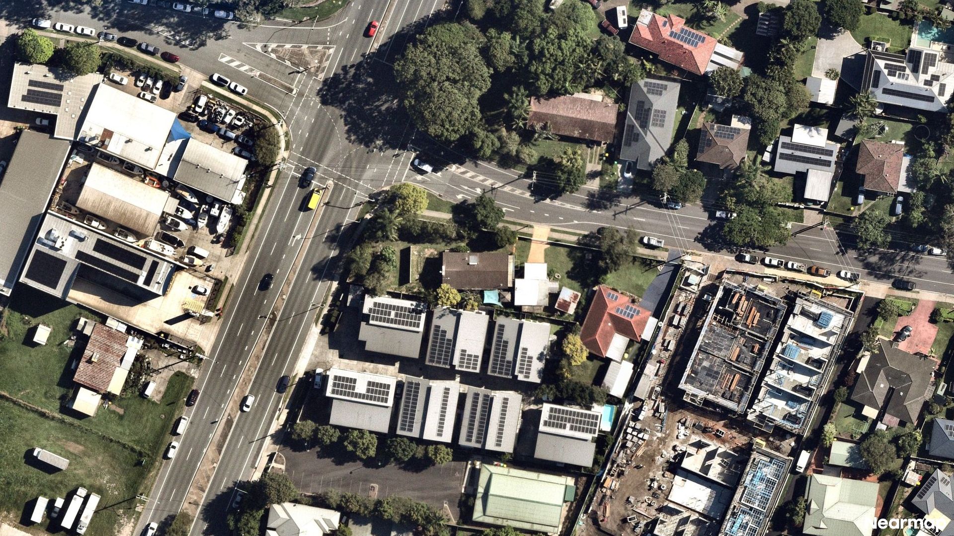 Vertical aerial view