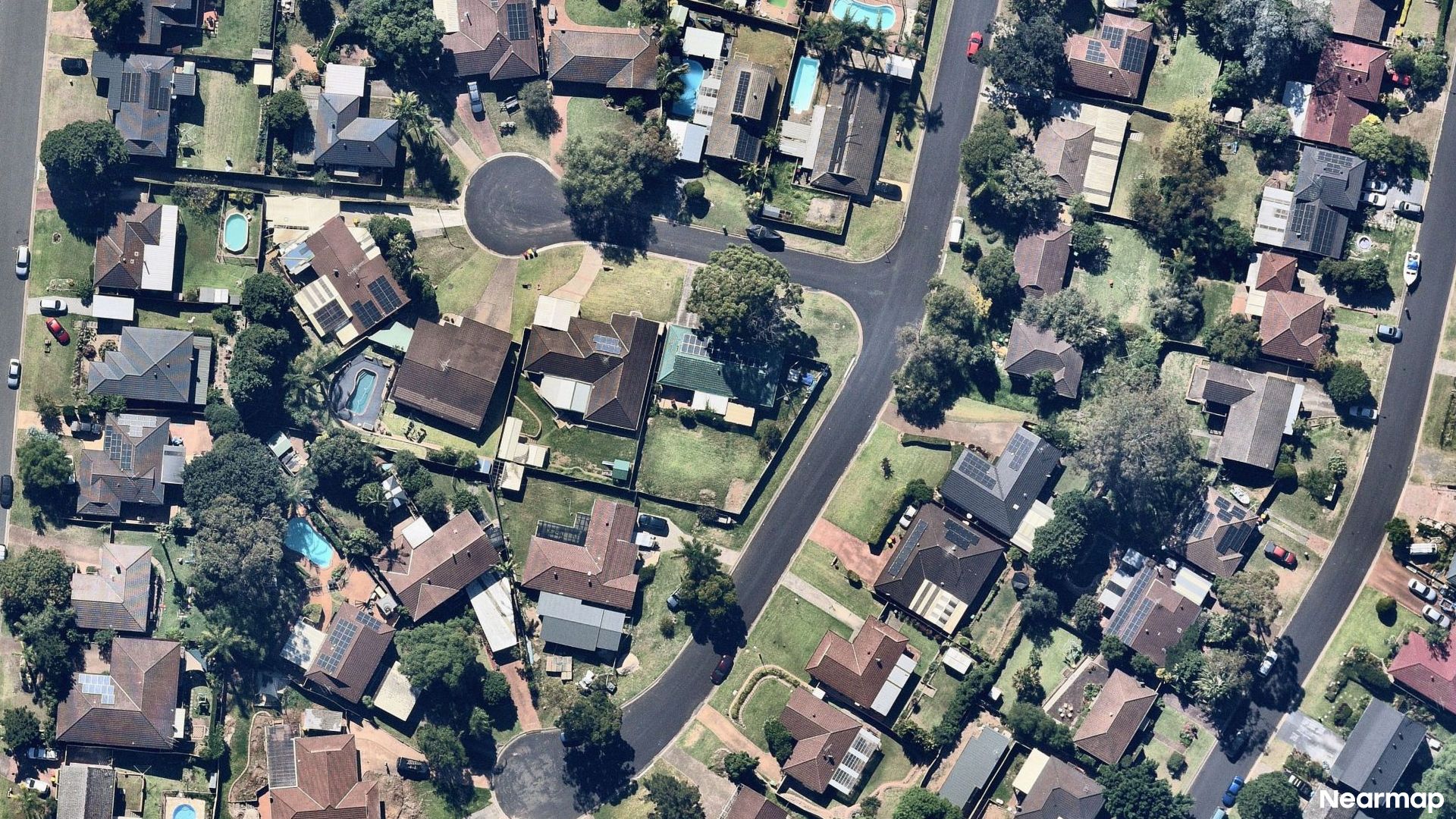 Vertical aerial view