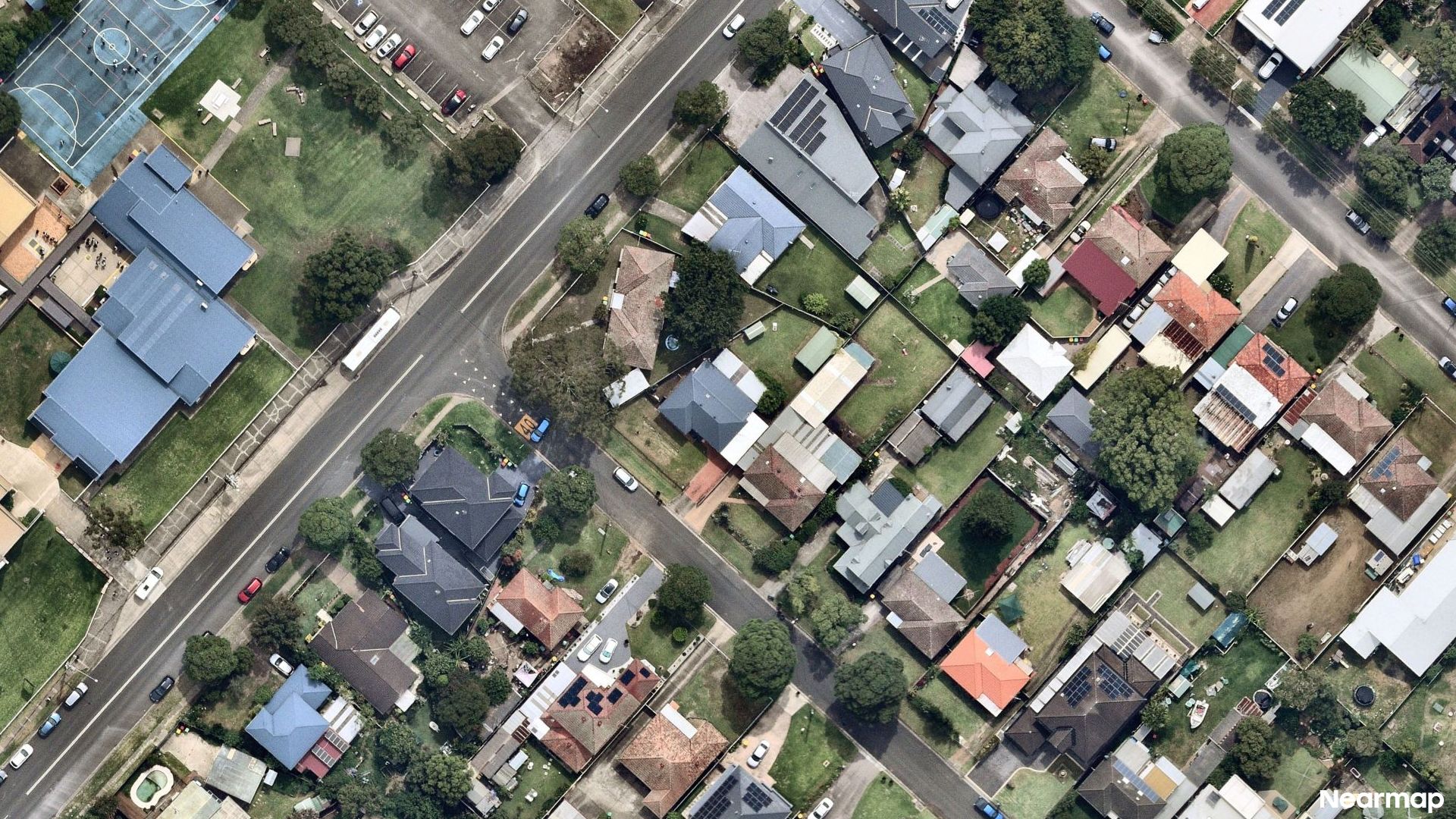 Vertical aerial view