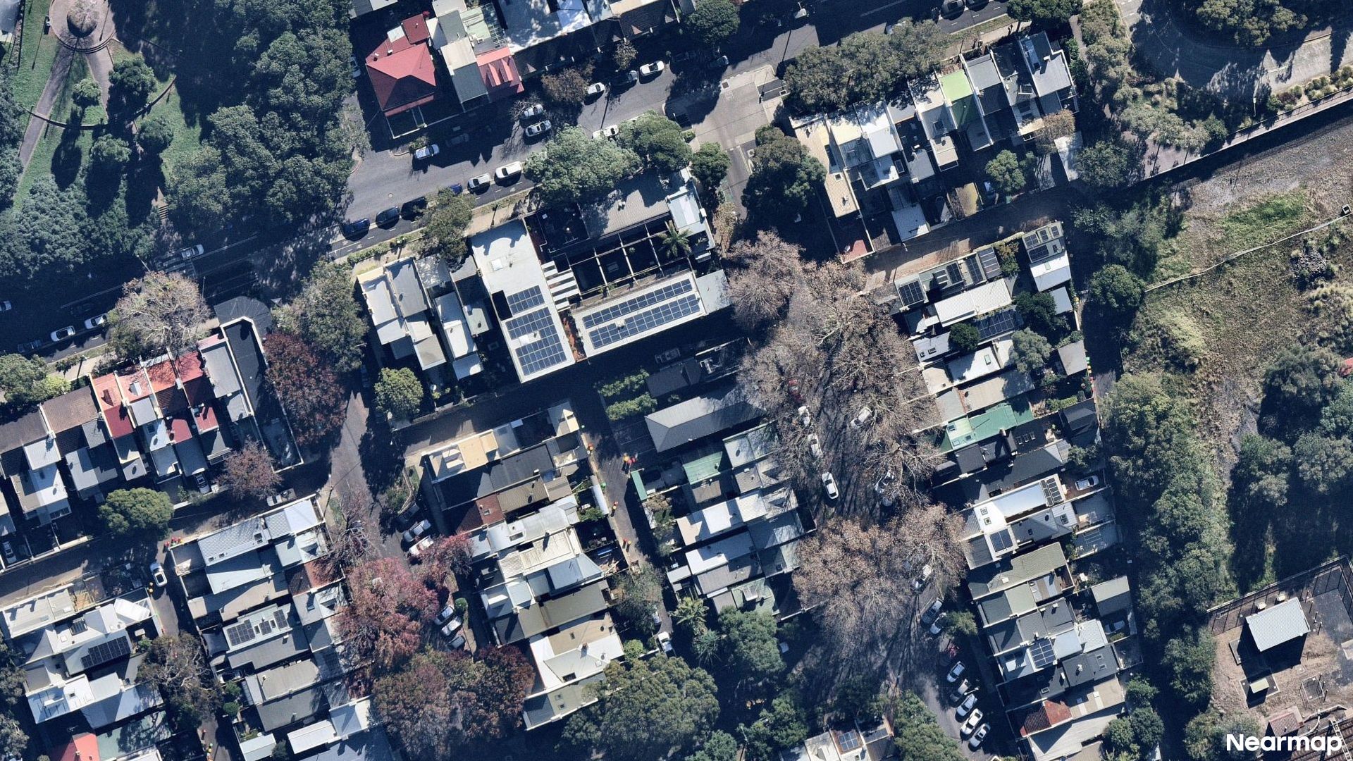 Vertical aerial view