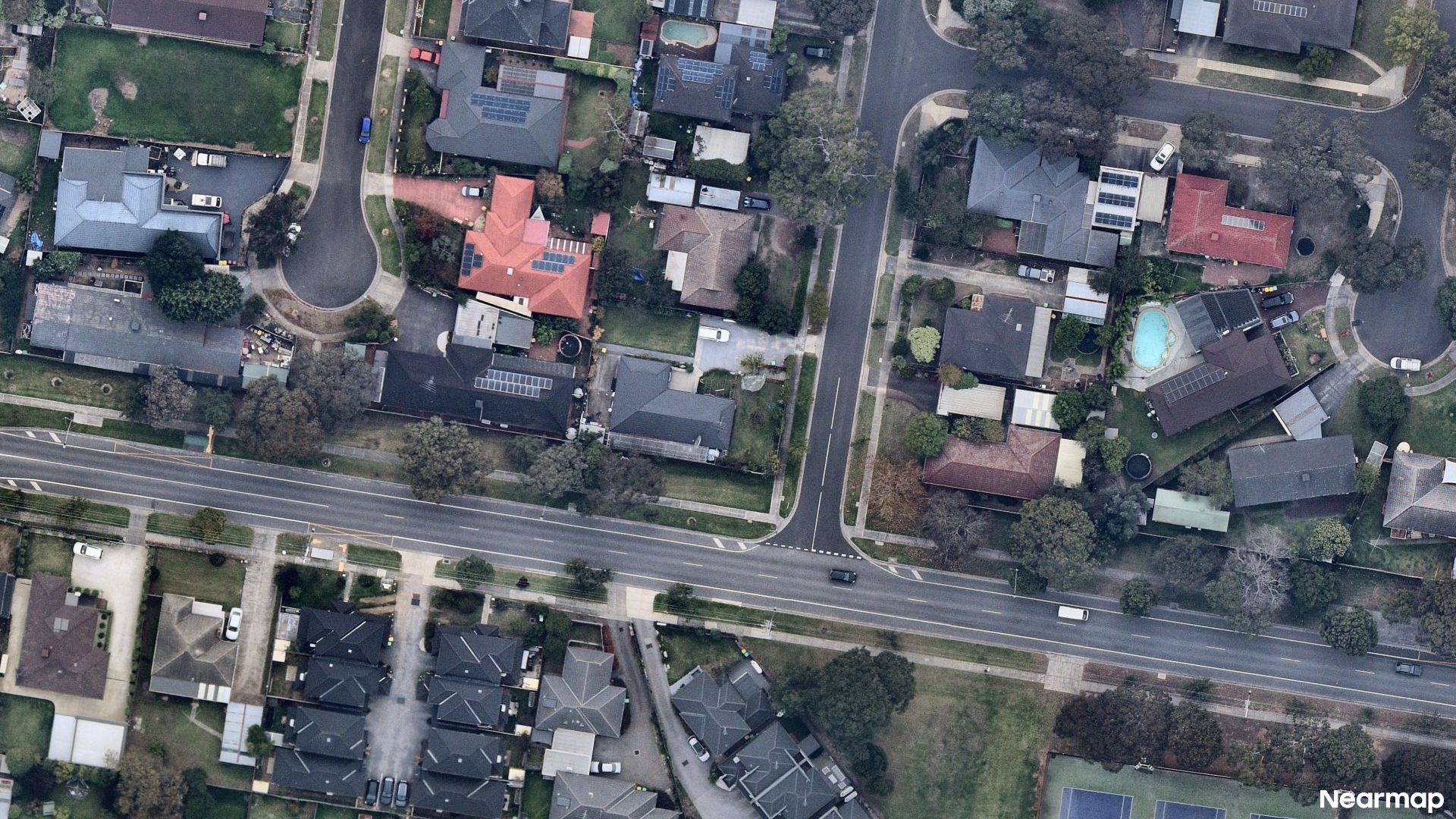 Vertical aerial view