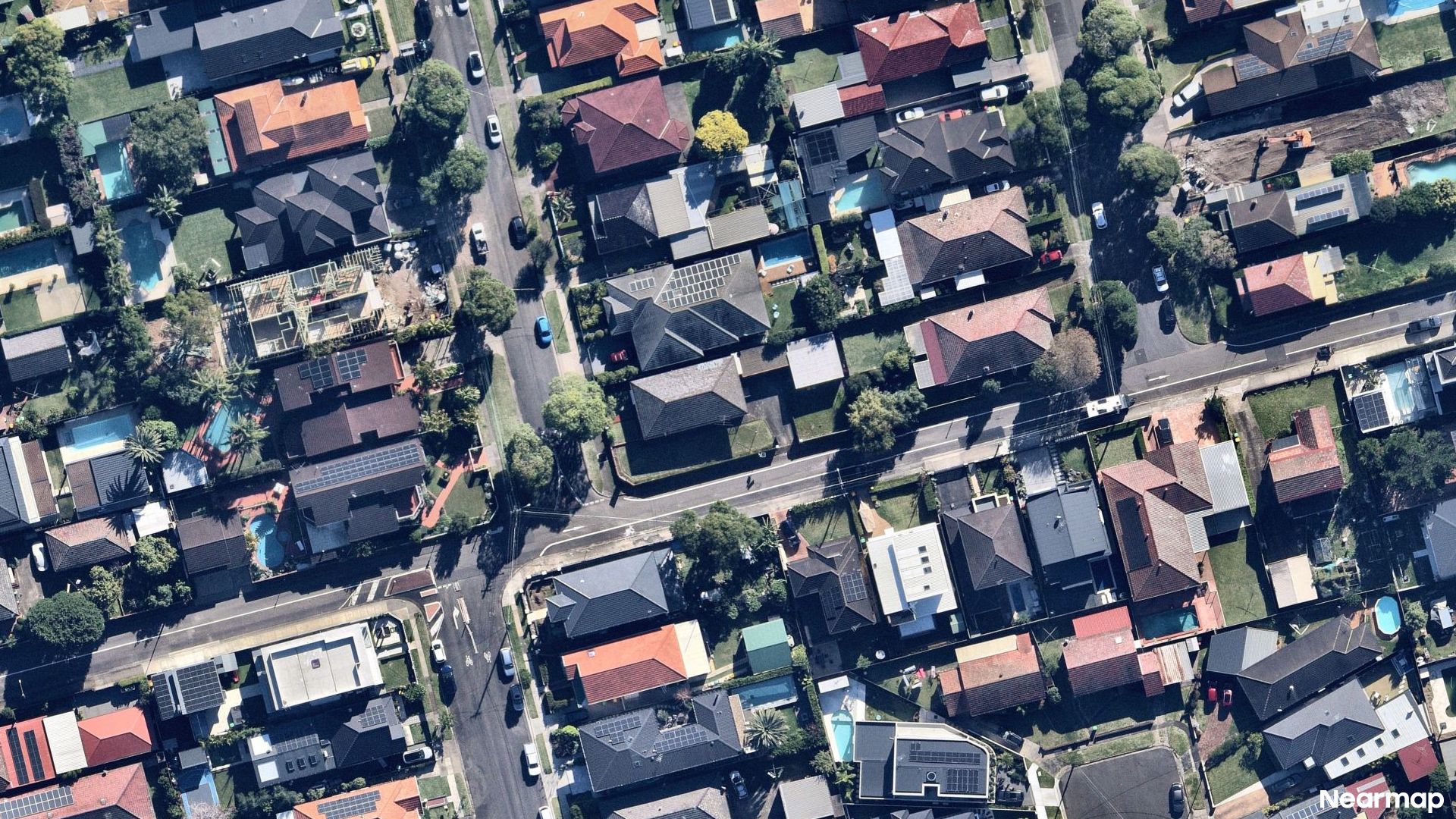 Vertical aerial view