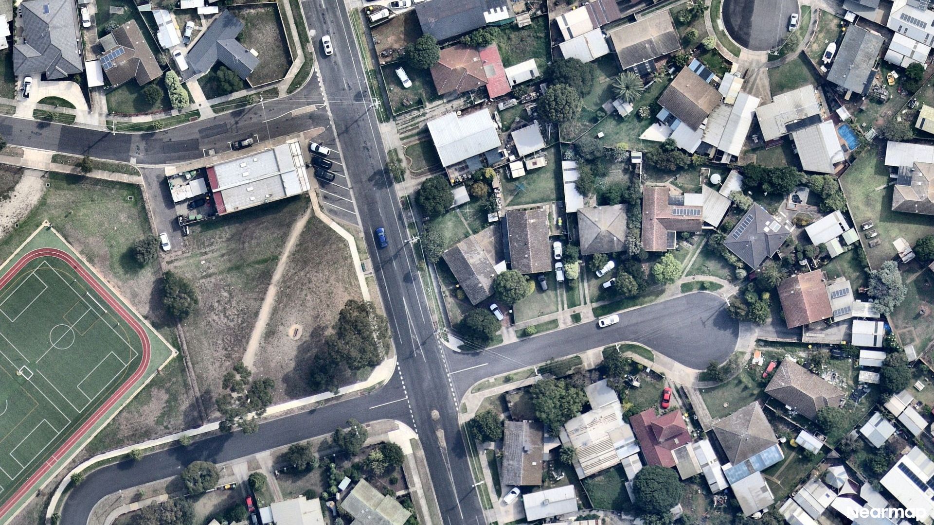 Vertical aerial view