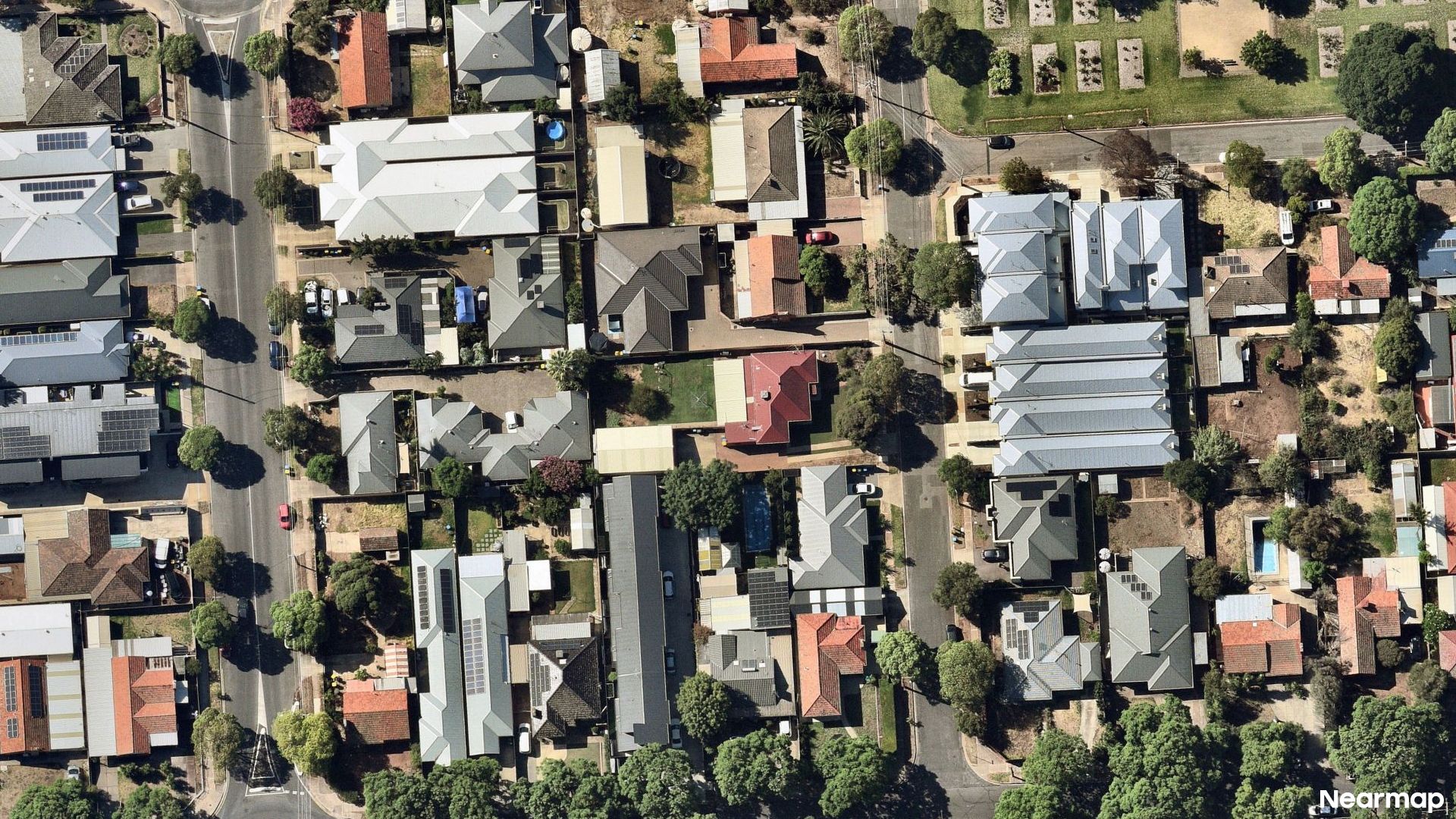 Vertical aerial view