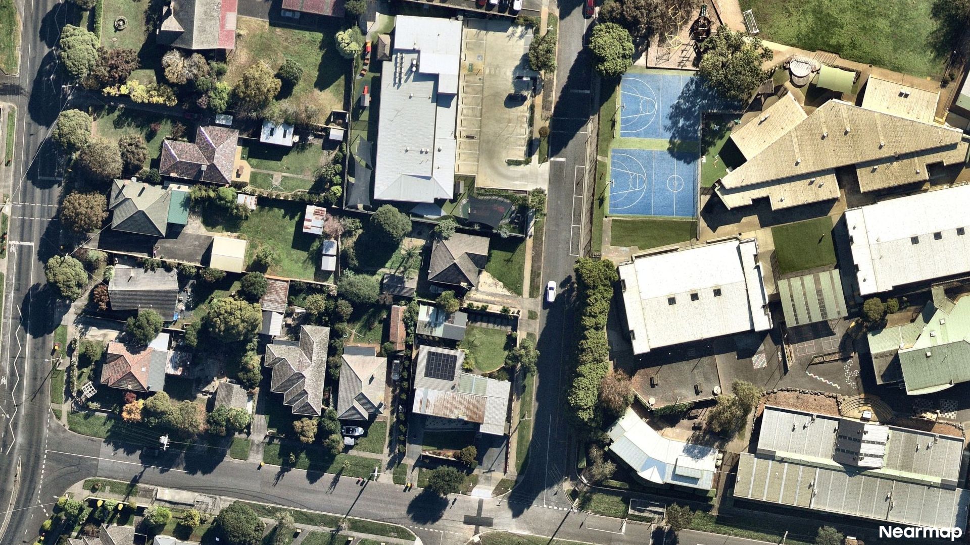 Vertical aerial view