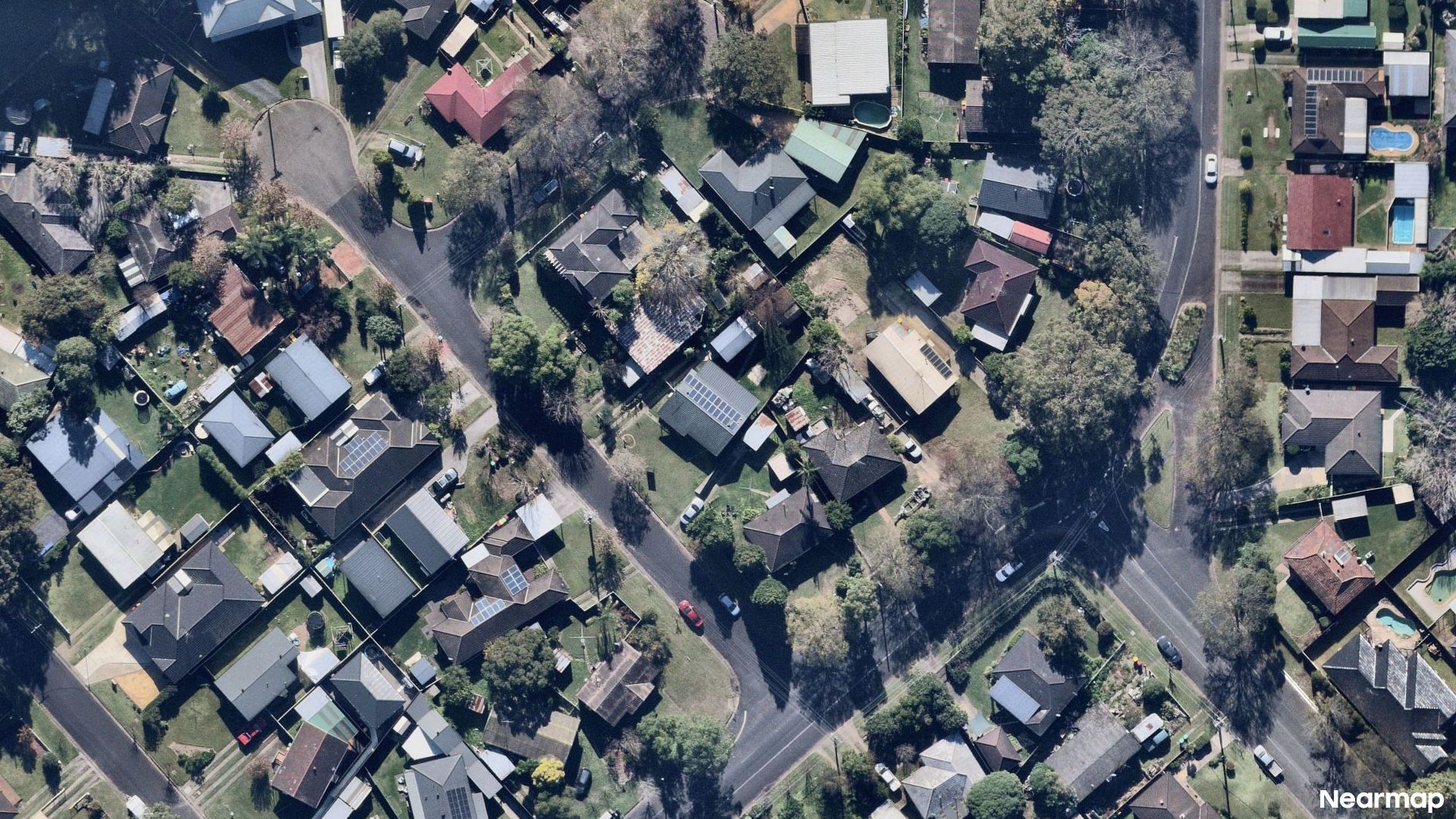Vertical aerial view