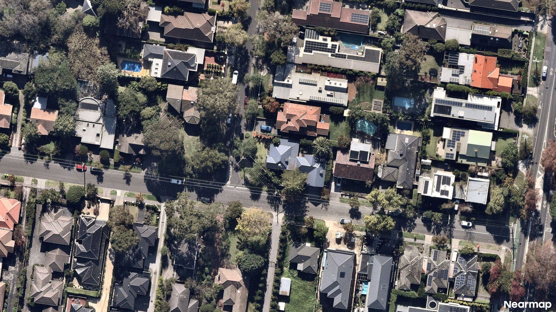 Vertical aerial view