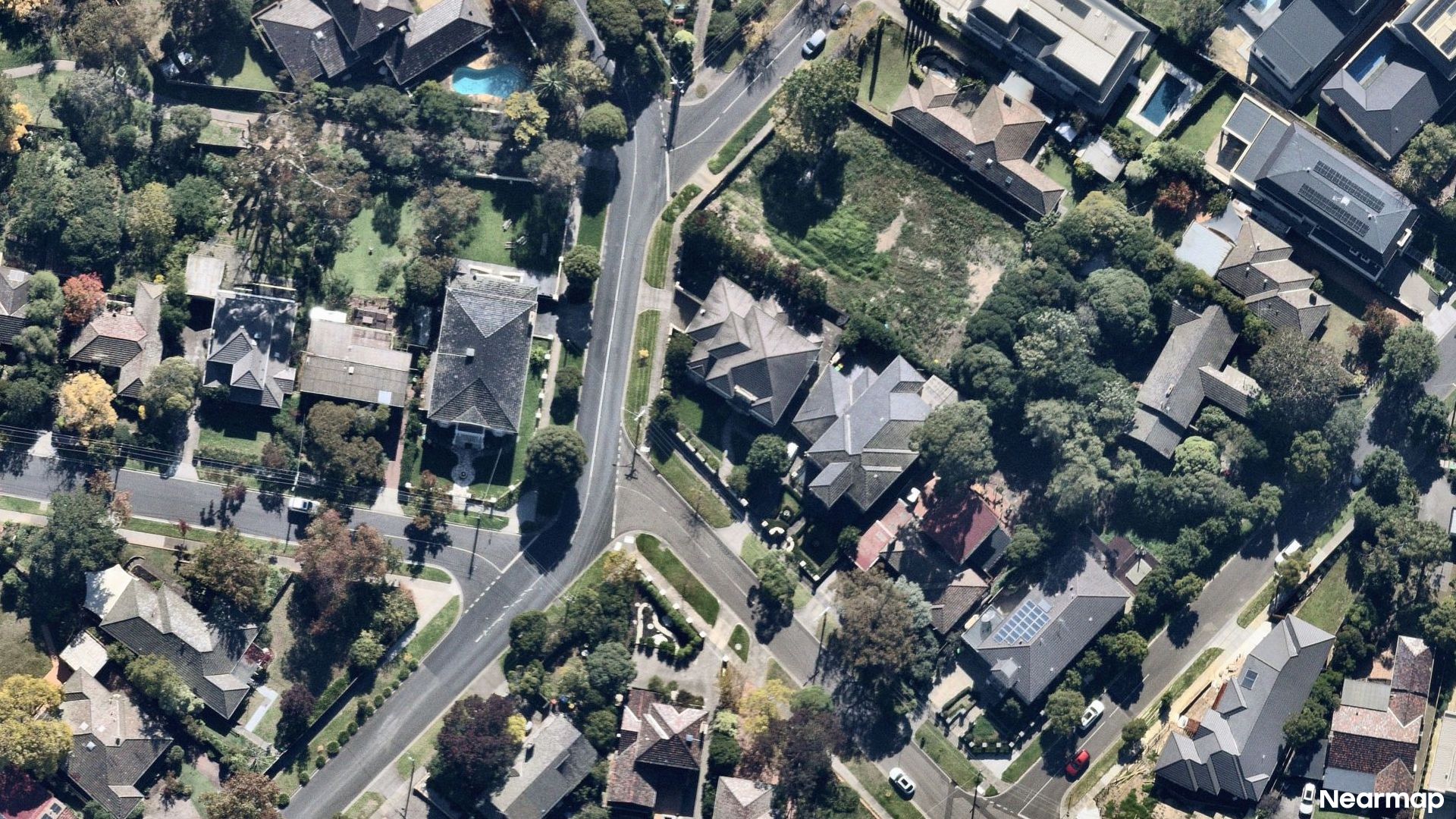 Vertical aerial view