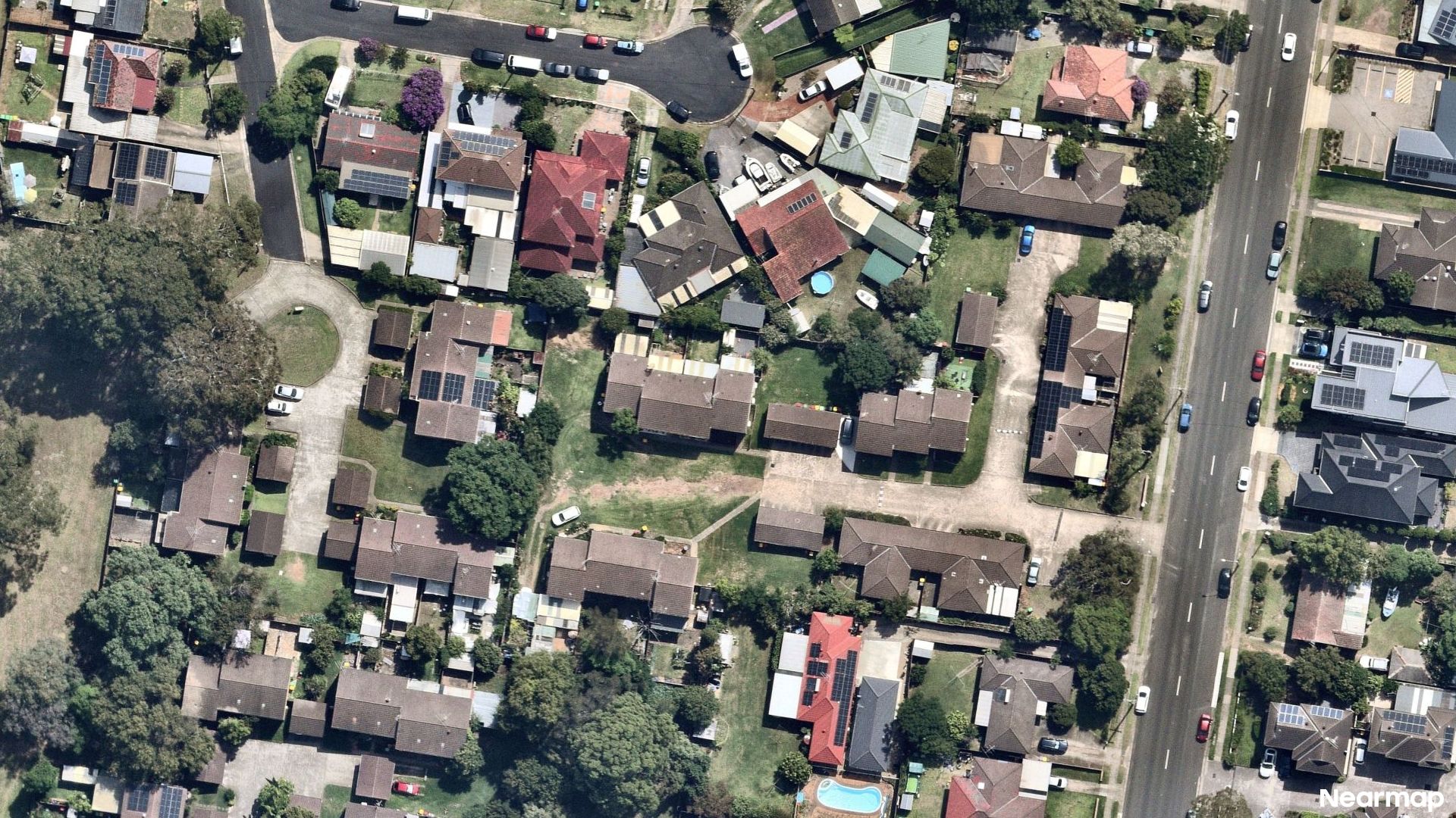 Vertical aerial view