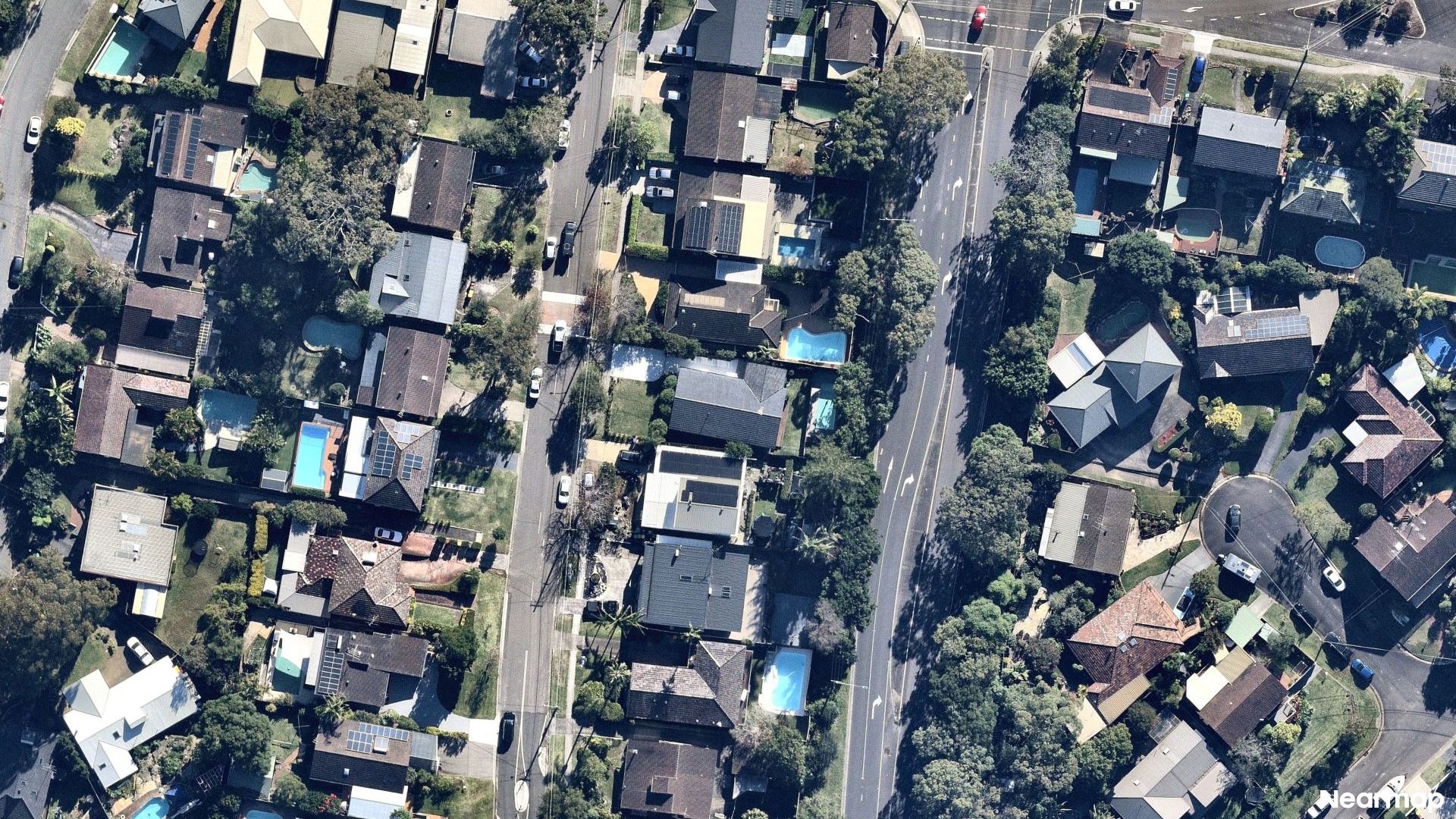 Vertical aerial view