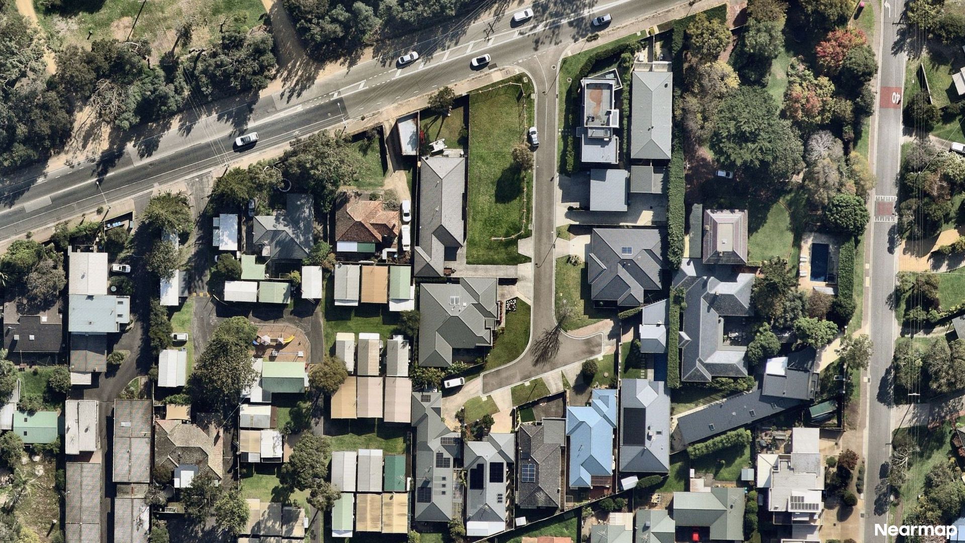 Vertical aerial view