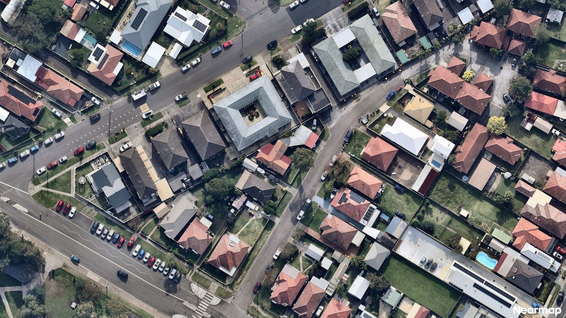 Vertical aerial view