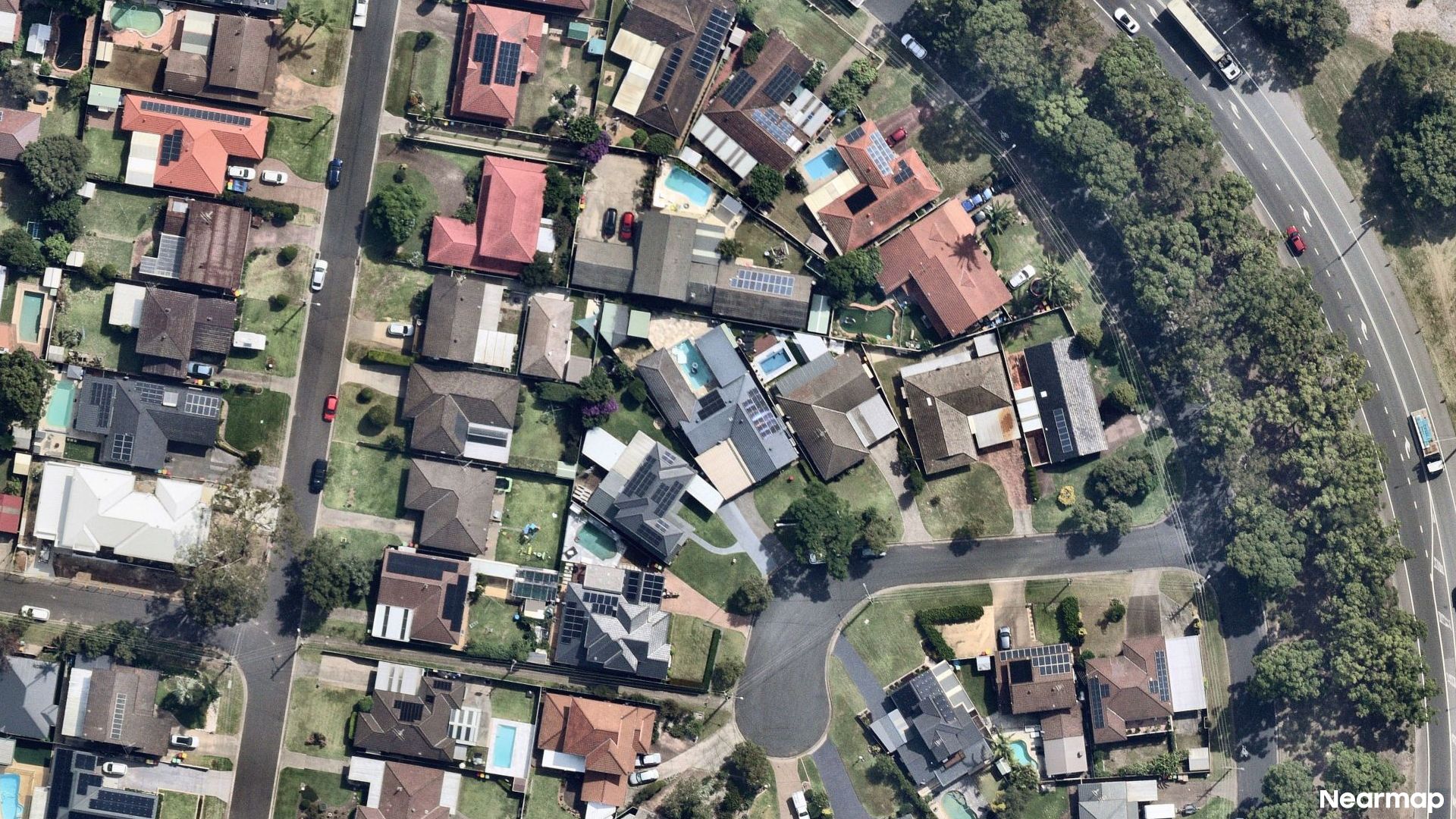 Vertical aerial view