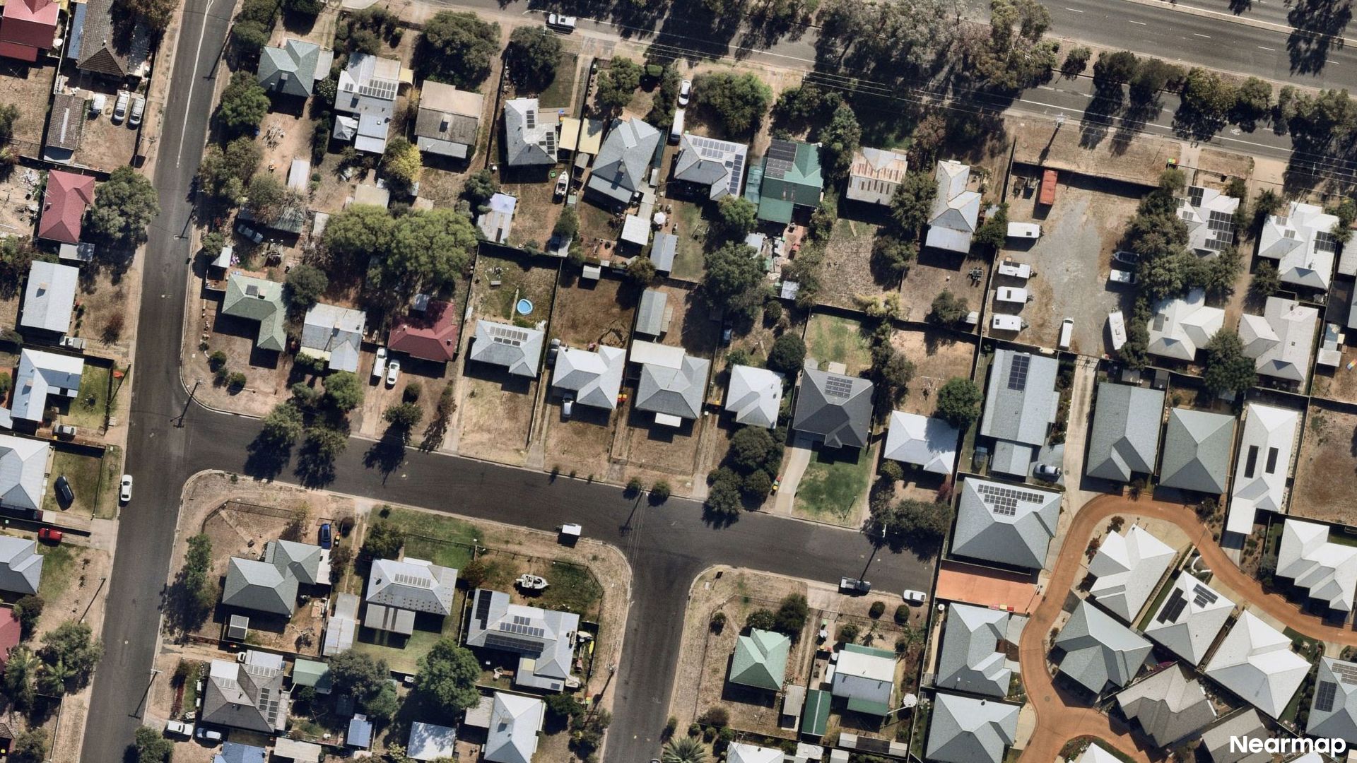 Vertical aerial view