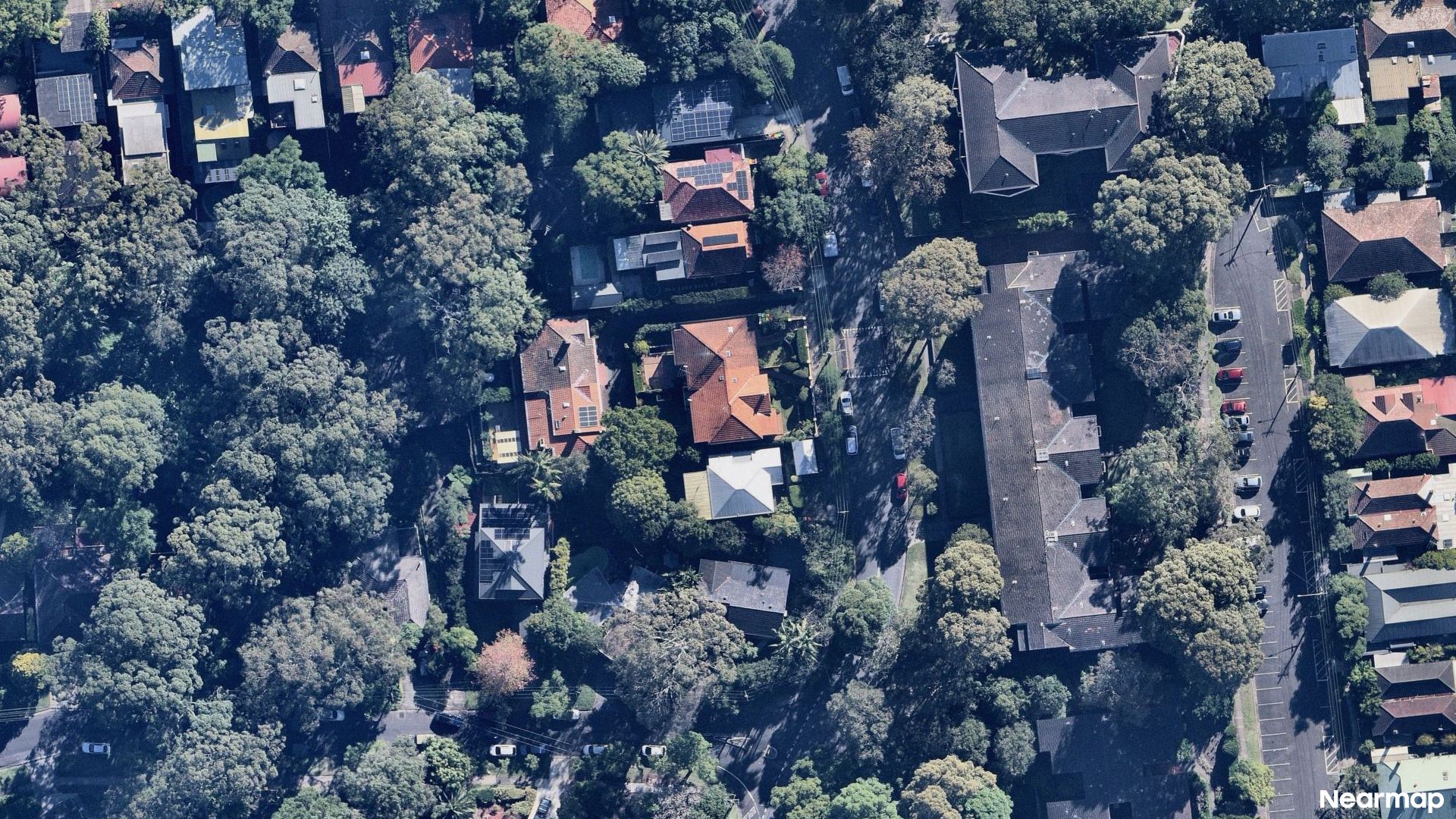 Vertical aerial view