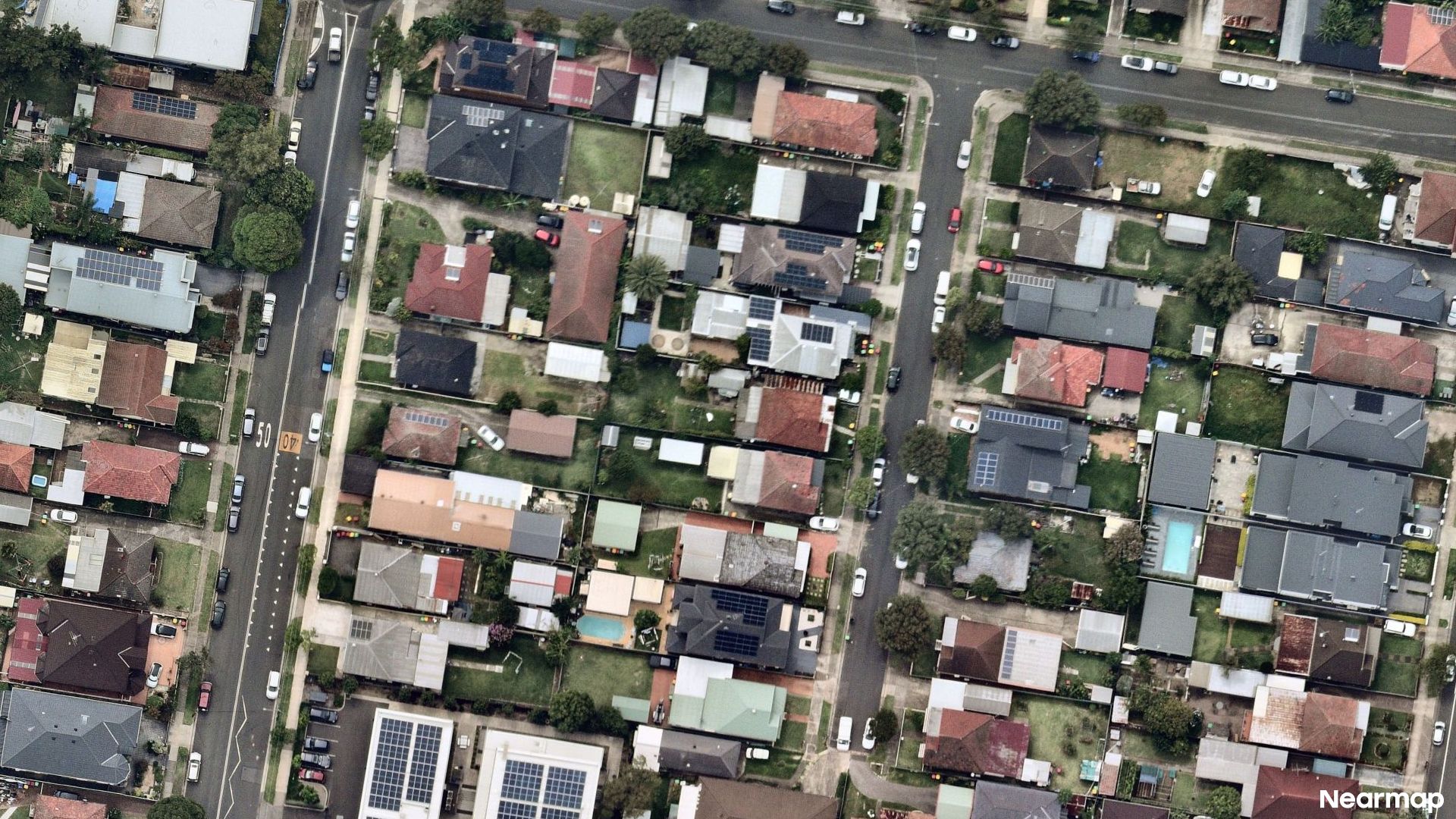 Vertical aerial view