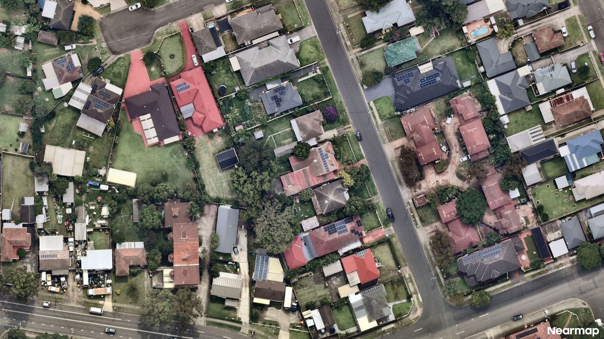 Vertical aerial view