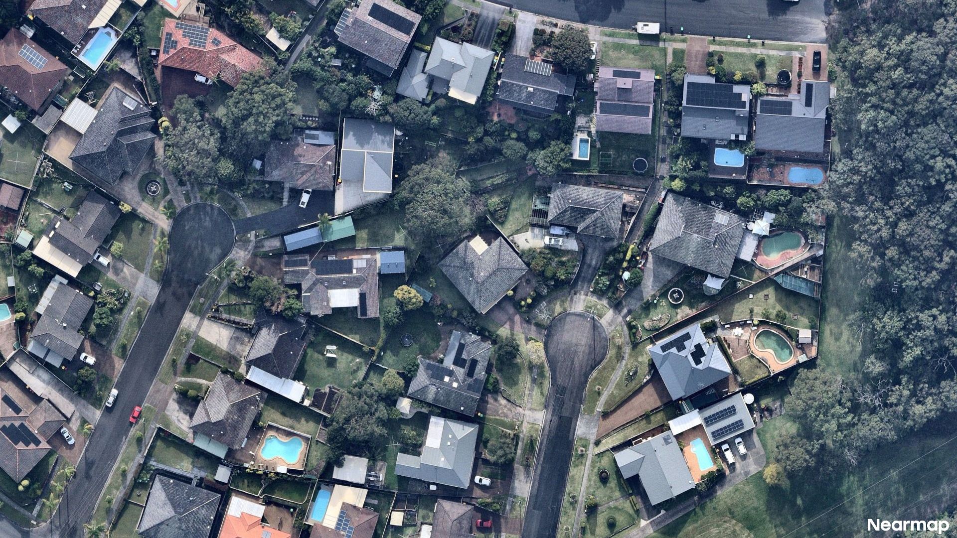 Vertical aerial view