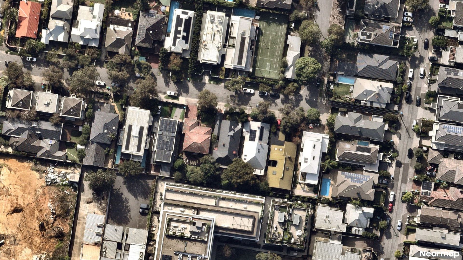 Vertical aerial view