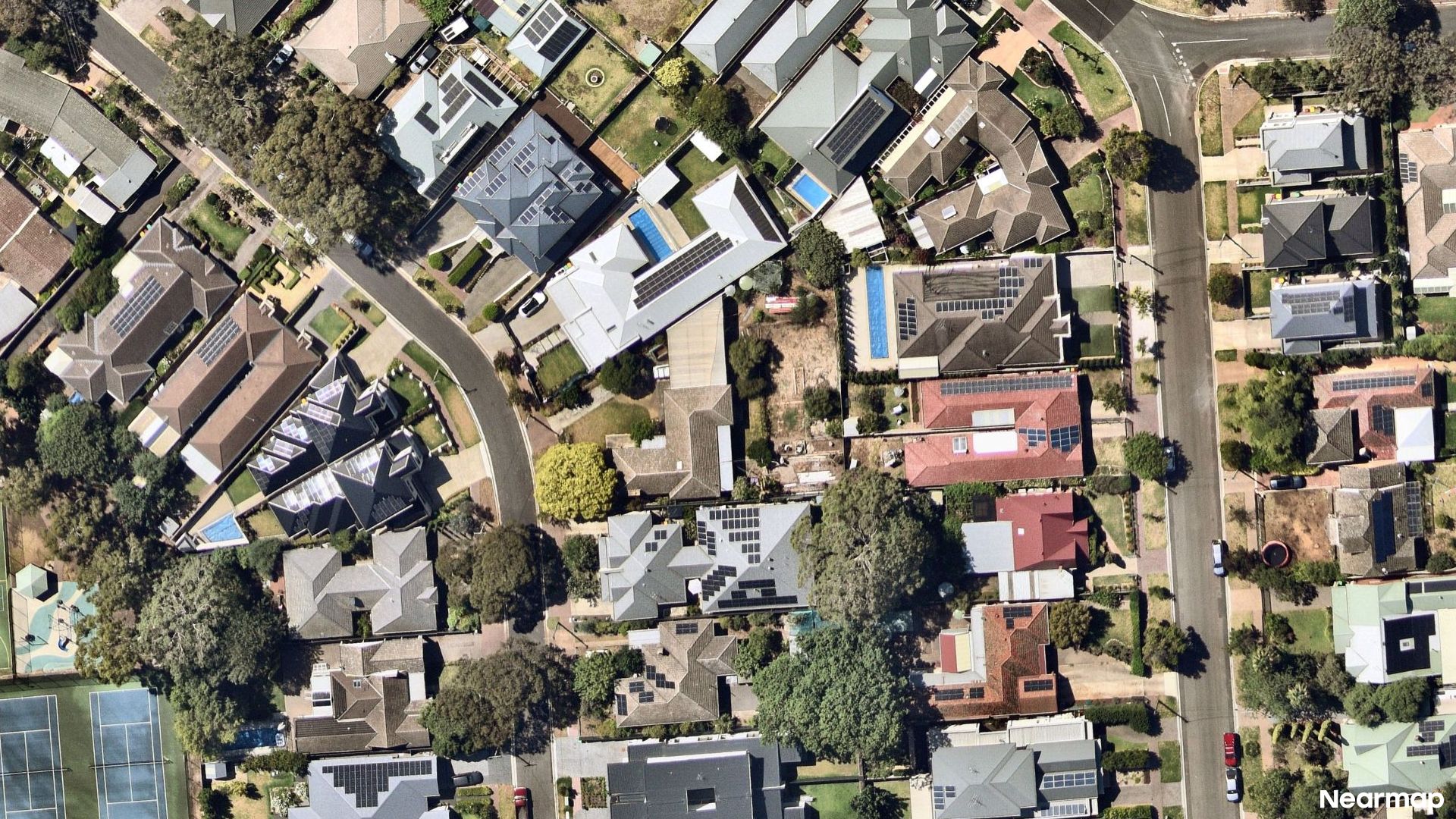 Vertical aerial view
