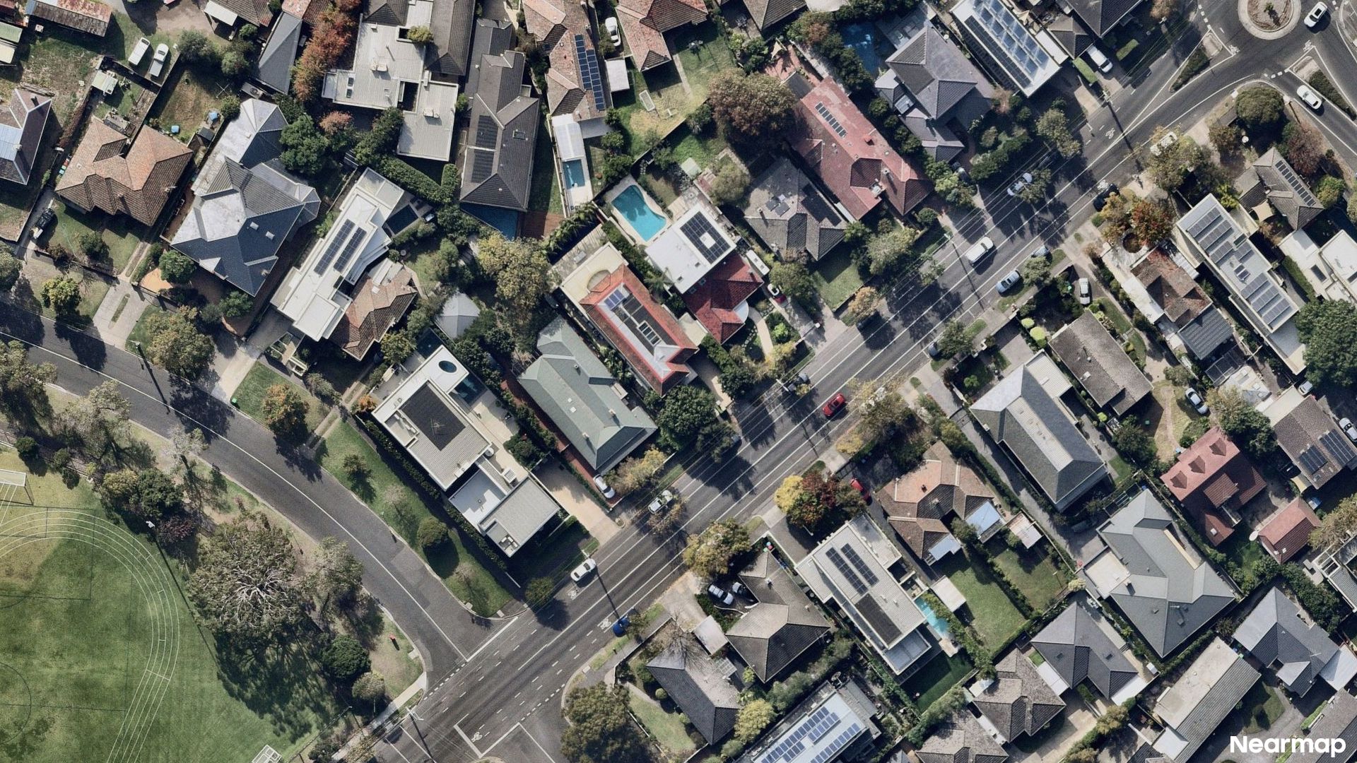 Vertical aerial view