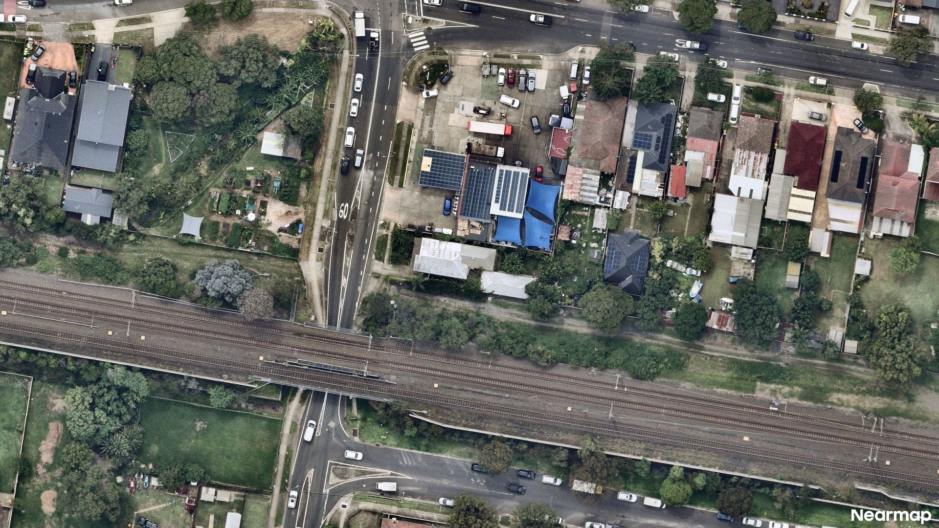 Vertical aerial view