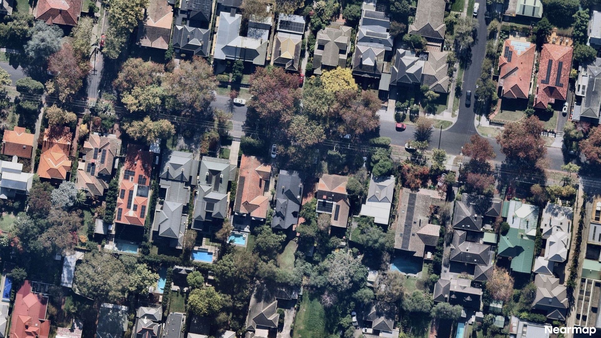 Vertical aerial view