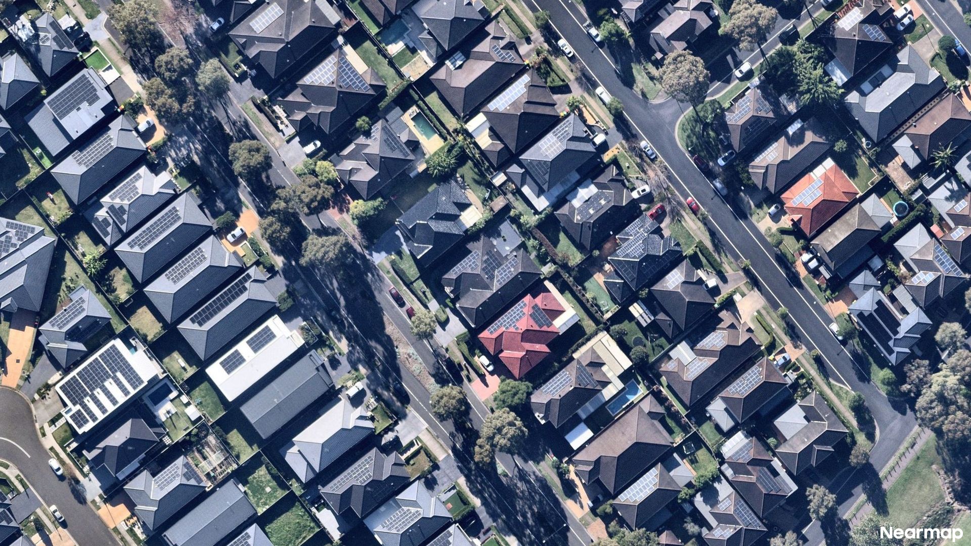 Vertical aerial view